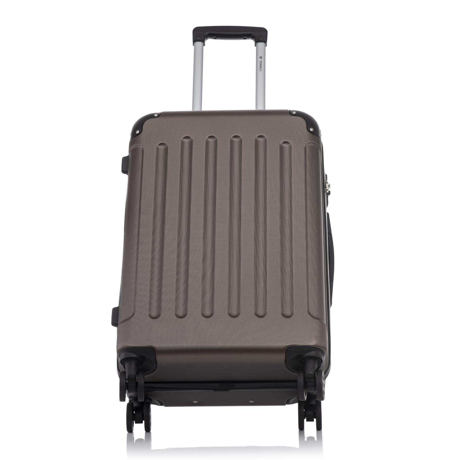 yonsly Kofferset Kofferset Hartschalen Reisekoffer mit 360° Rollen, ABS Mat günstig online kaufen