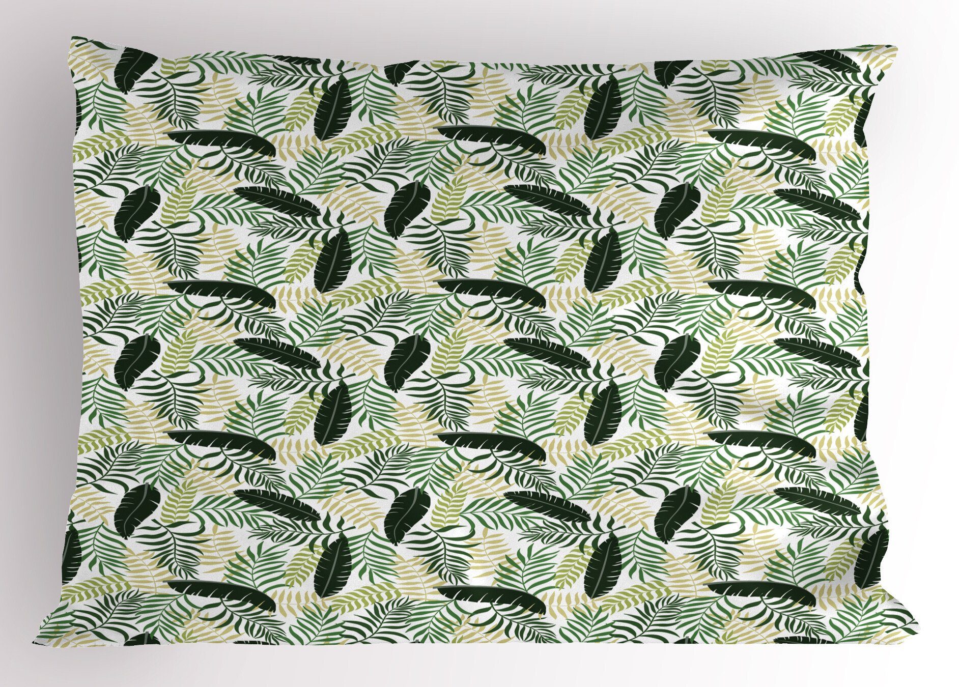 Kissenbezug, Standard Monstera Fan Palm King Abakuhaus Kissenbezüge (1 Botanisch Dekorativer Stück), Leaves Gedruckter Size