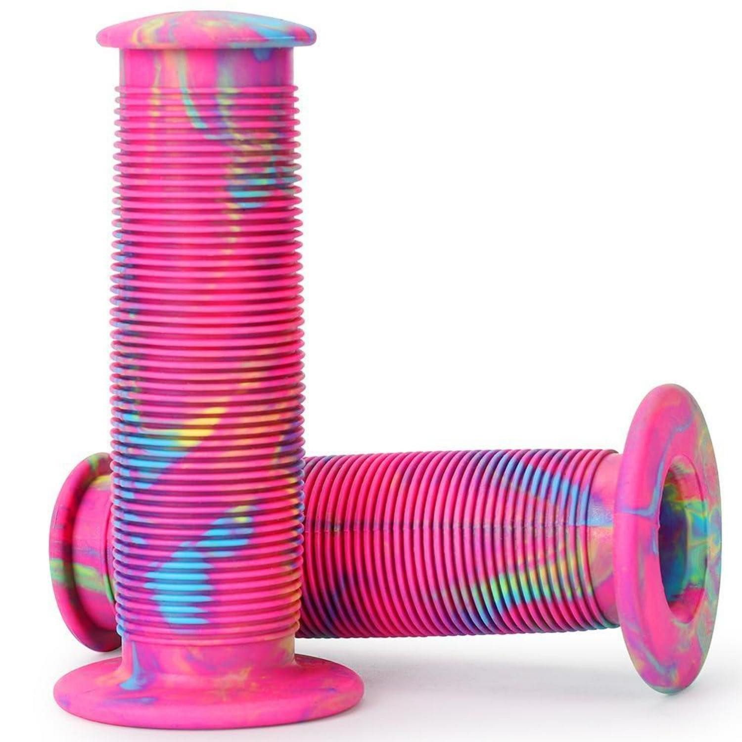 LuxusKollektion Fahrradlenker Fahrradgriffe Kinder Lenkergriffe 22mm Prallschutz 105mm A Pink Yellow