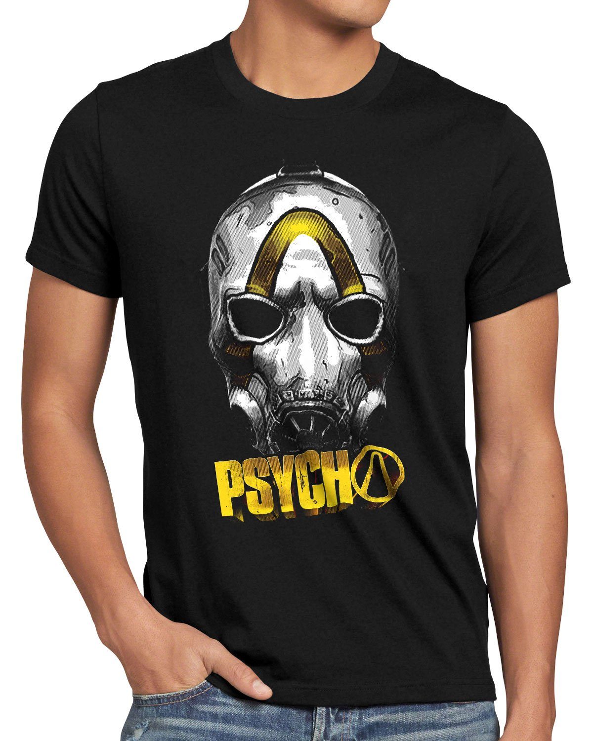 Gold Psycho multiplayer Herren ego T-Shirt Print-Shirt shooter style3