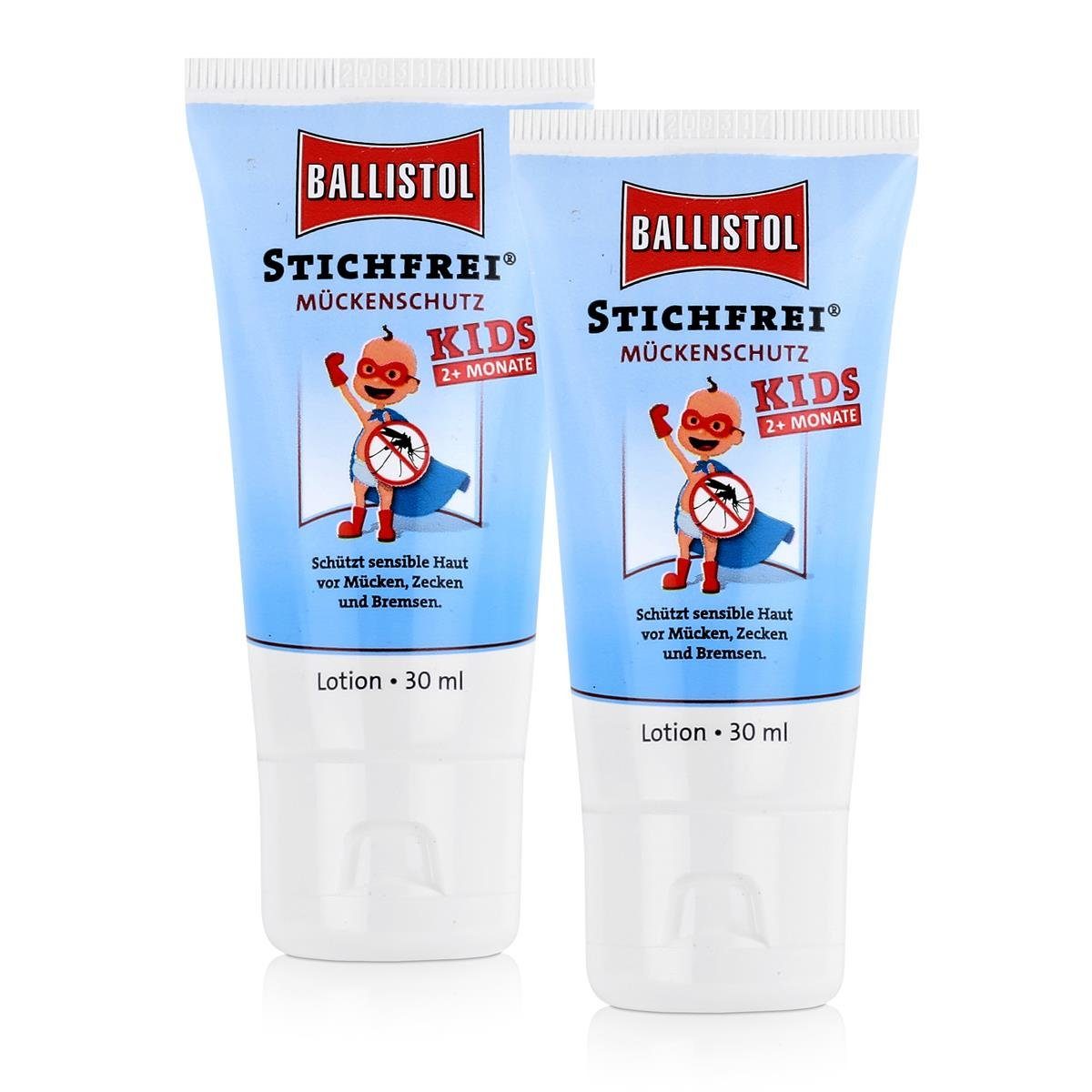 Ballistol Insektenspray Ballistol Stichfrei Kids Lotion Tube 30 ml - Mückenschutz (2er Pack)