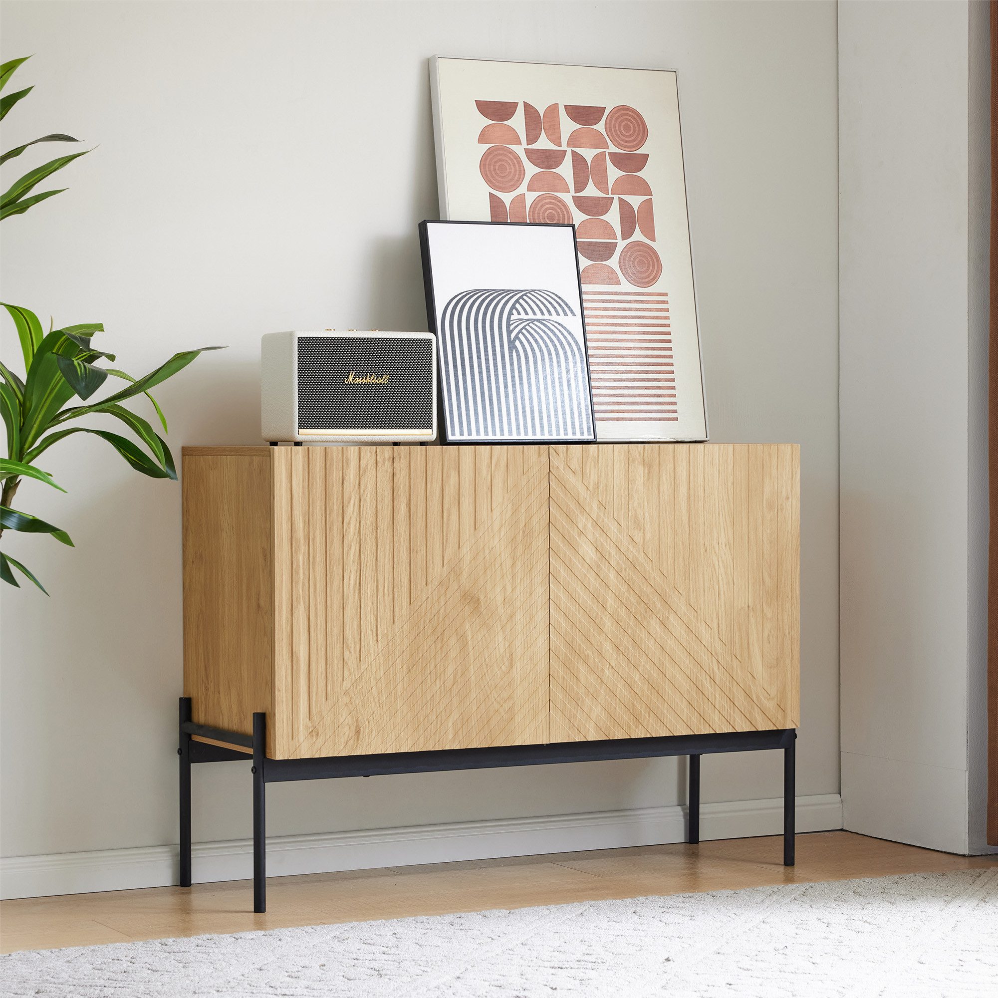 STILVORA Sideboard wohnzimmerschrank 100×40cm Buffetschrank holz,Küchenschr günstig online kaufen