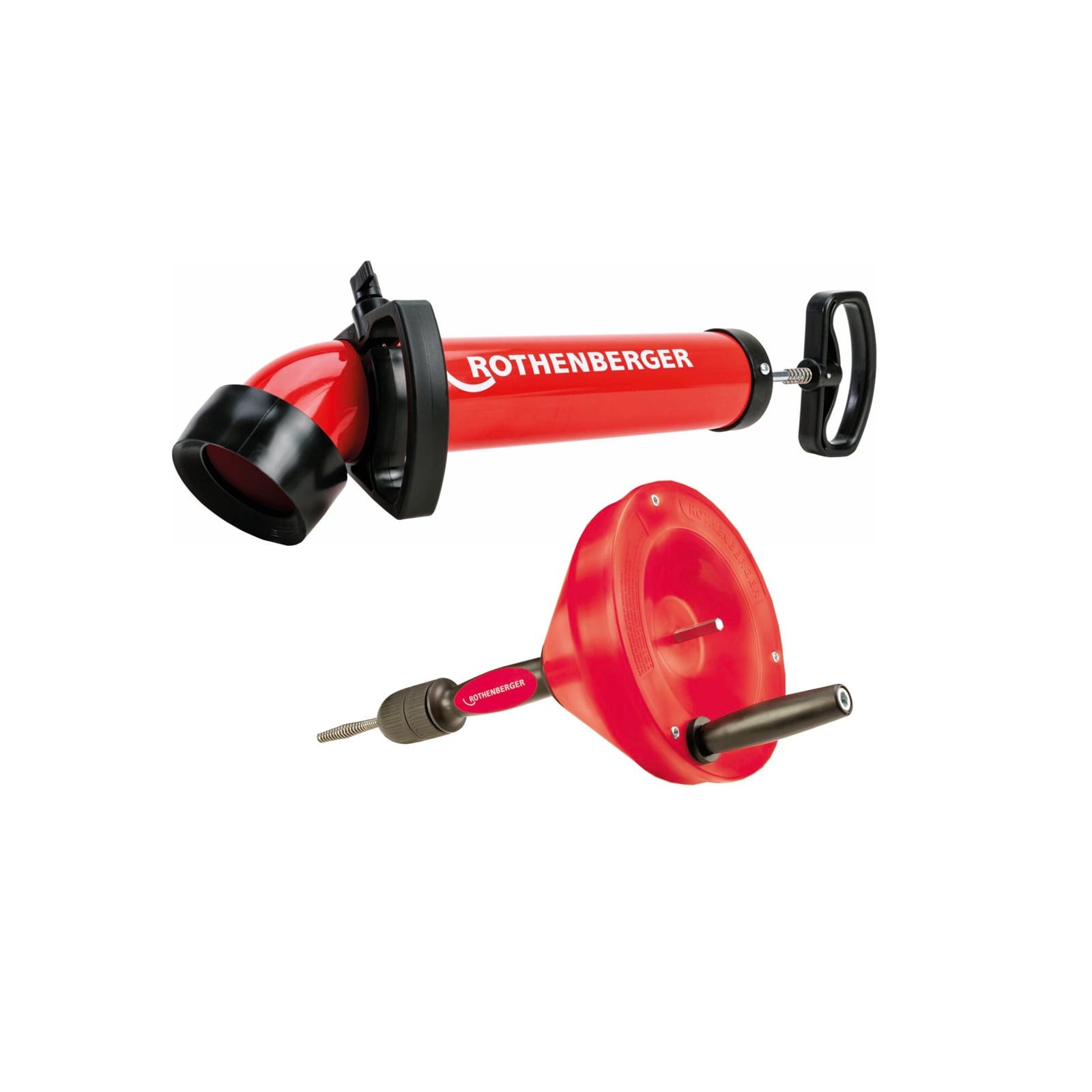 Rothenberger Rohrreinigungsmaschine ROTHENBERGER ROPUMP Super Plus + Adapter, ROSPI 8 H+E Plus 7,5m Set -