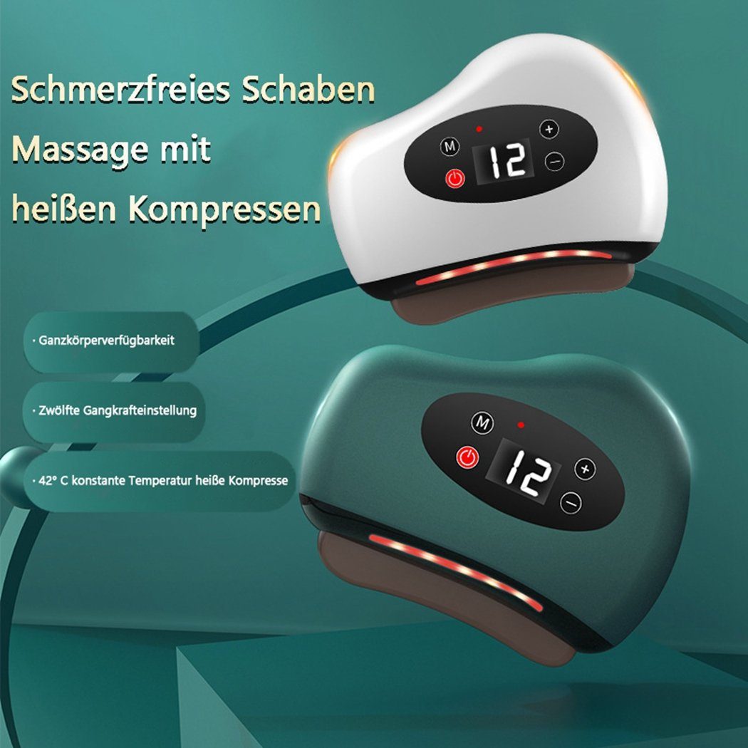 Schabebrett, Weiß beheiztes Gesichtsschaber Vibrierendes Instrument TUABUR Gesichtsmassagegerät