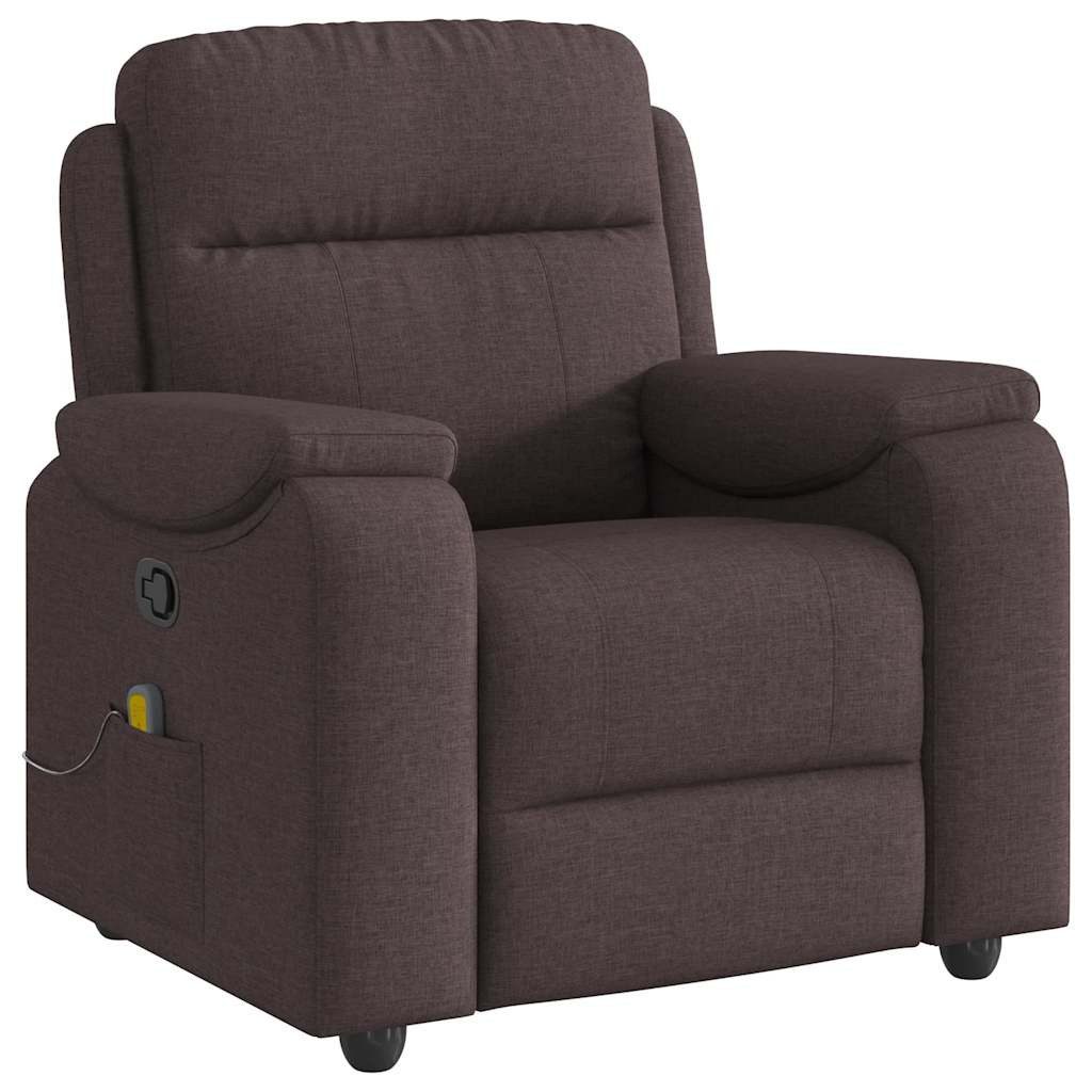 vidaXL Sessel Massagesessel Dunkelbraun Stoff (1-St) günstig online kaufen
