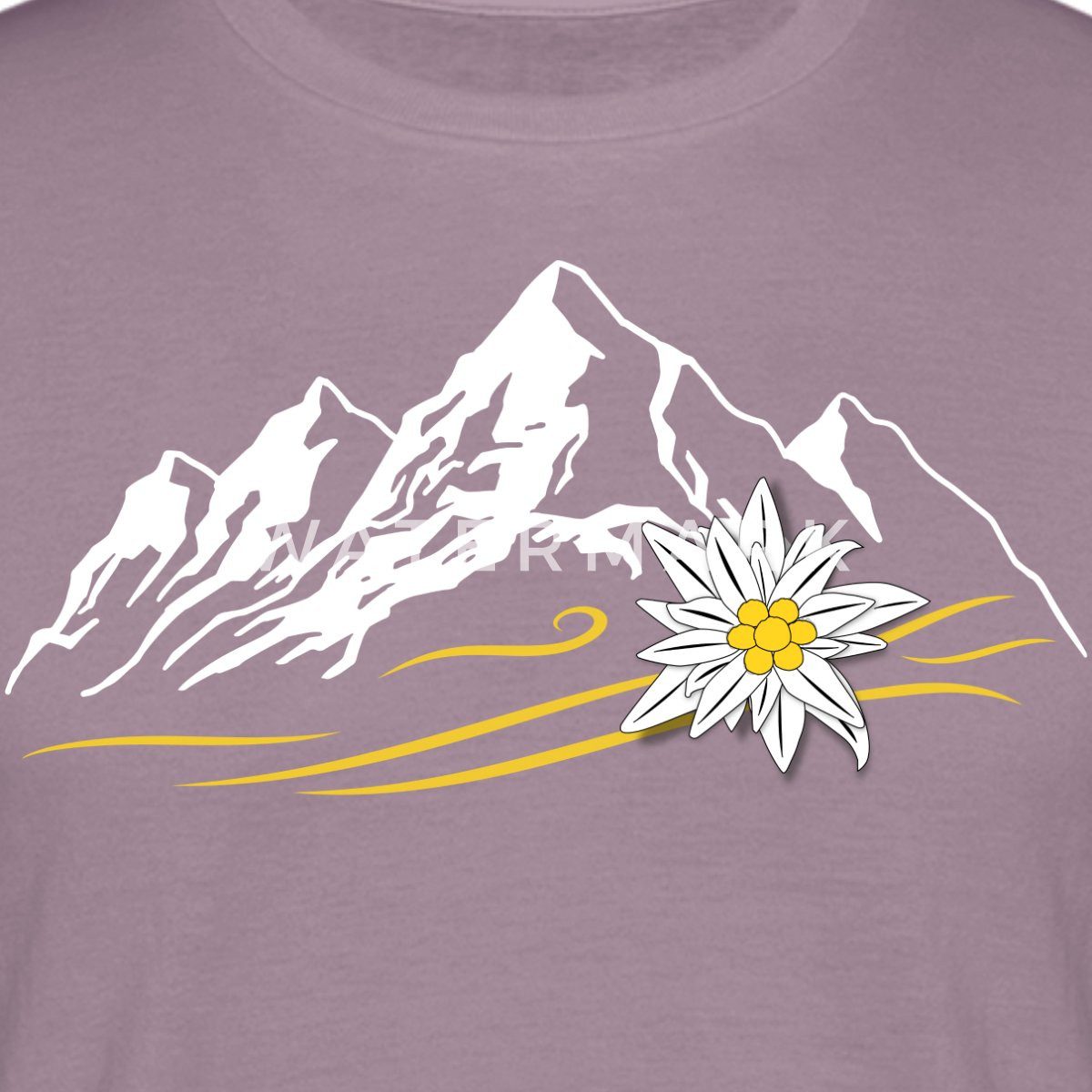 Spreadshirt T-Shirt Berglandschaft Bergliebe Alpen Mit Edelweiß Männer T-Shirt (1-tlg)