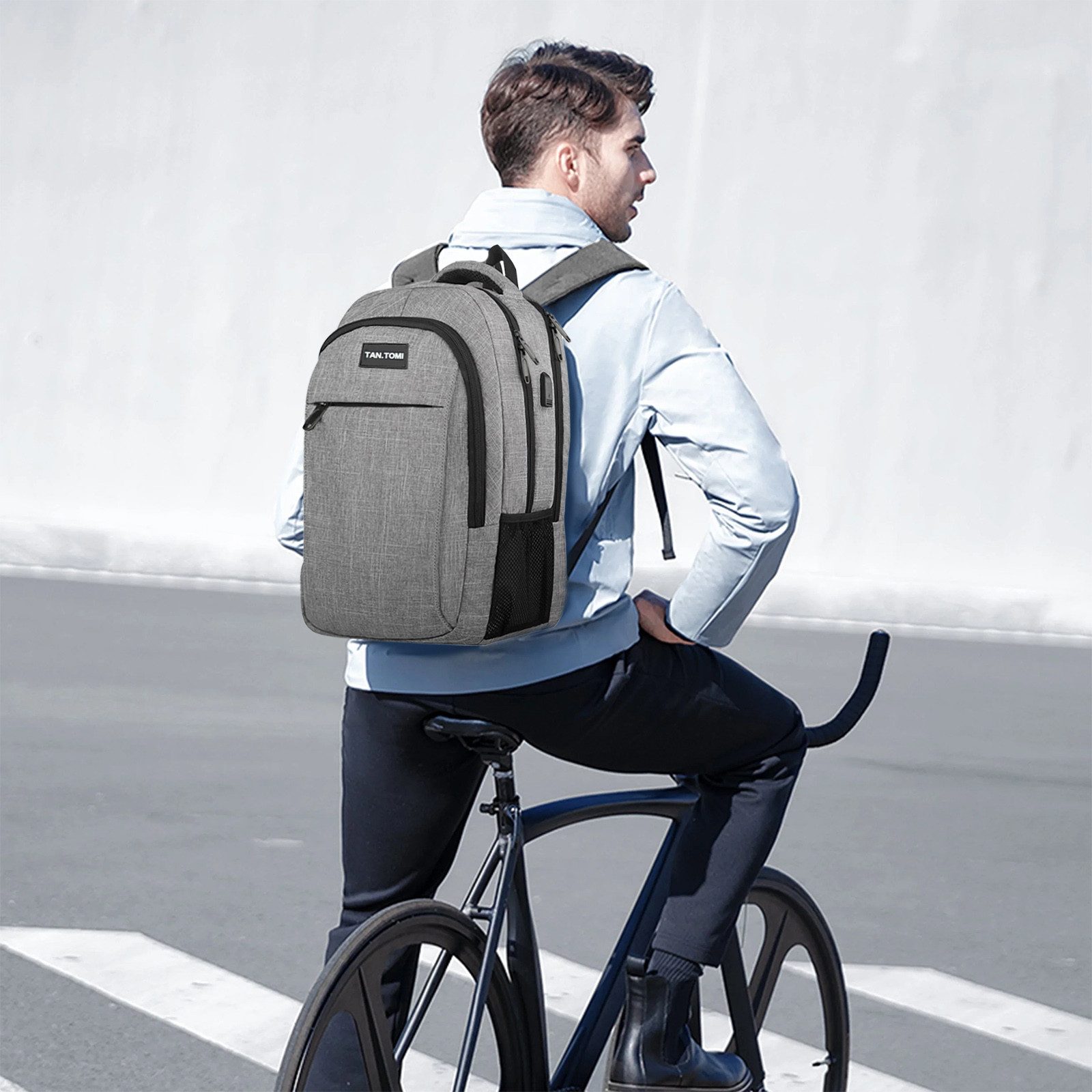 TAN.TOMI Rucksack Laptop-Rucksack Herren mit USB-Ladebuchse, günstig online kaufen