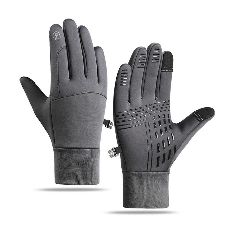 Cachito Fleecehandschuhe Herren Damen Winter Outdoor Touchscreen Handschuhe Fahrradhandschuhe Wasserdicht Winterhandschuhe Thermo Winddicht Ski Sporthandschuhe
