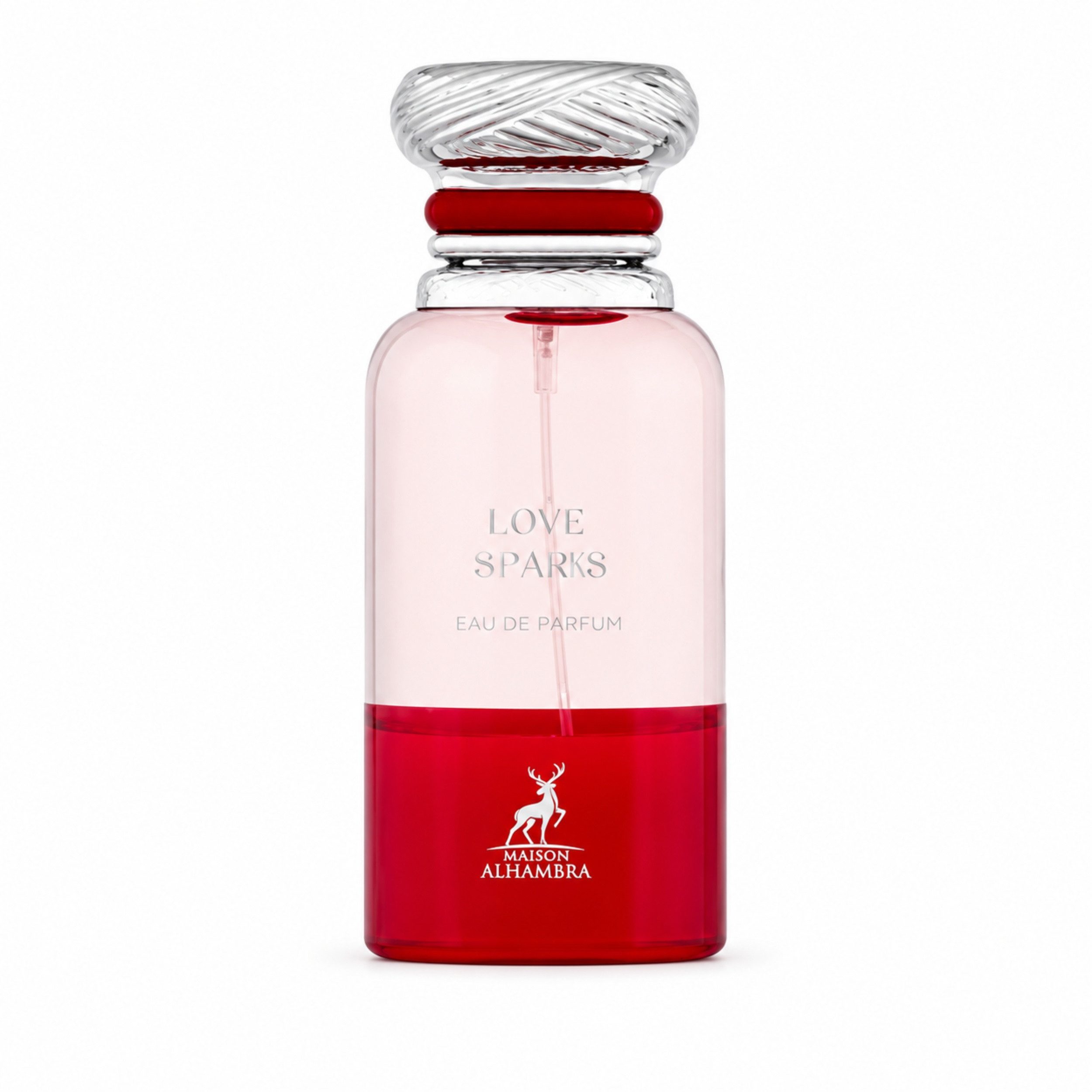 Maison Alhambra Eau de Parfum Love Spark Eau de Parfum 80 ml (XL), Eau de Parfum, flüssiger Duft, 80 ml Inhalt, mit Duftstoffen