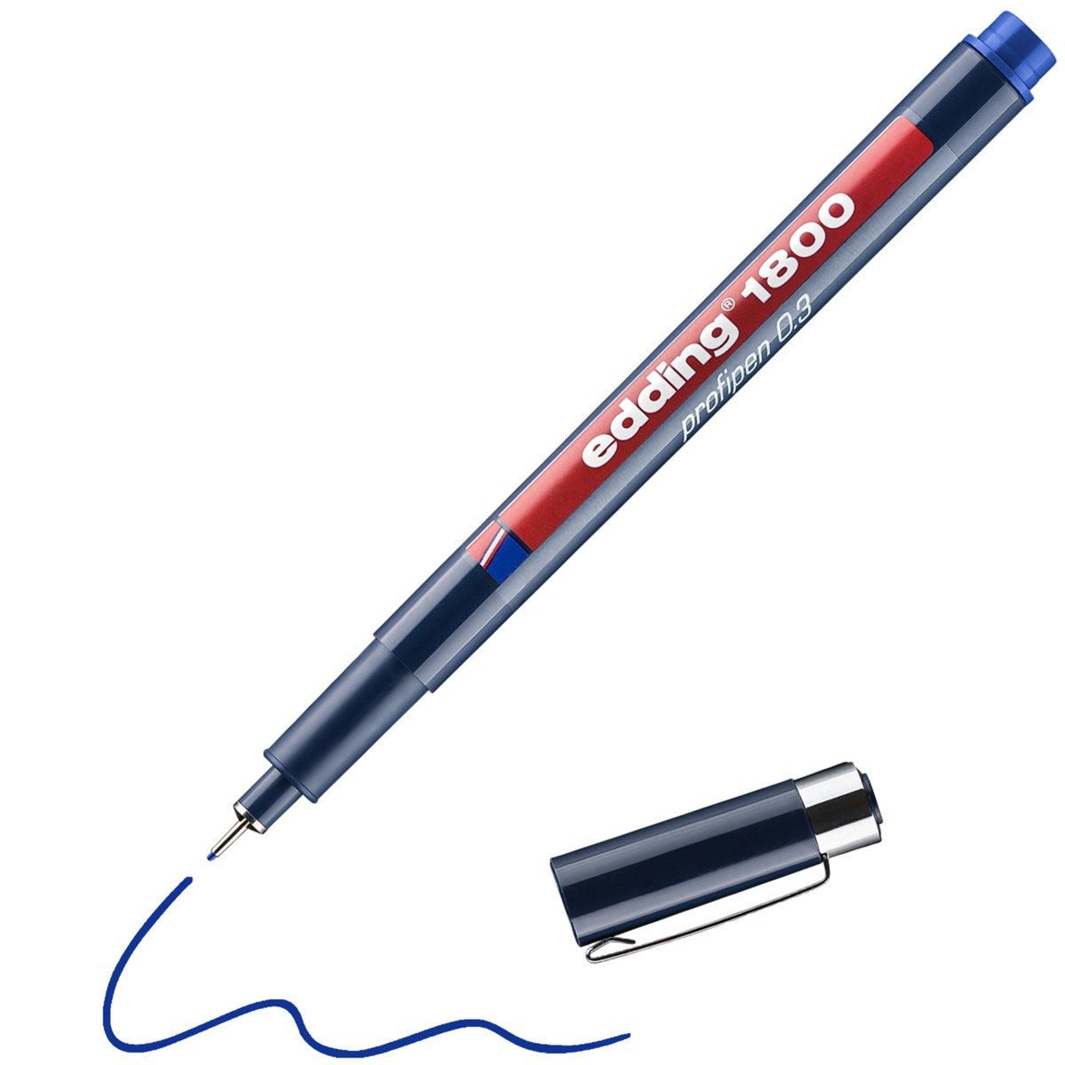 Marker edding 1800 Profipen 0,3 mm – blau, Faserzeichner