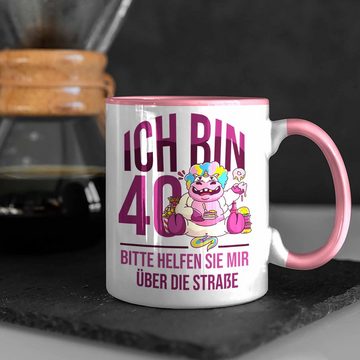 Trendation Tasse Lustige Tasse zum 40. Geburtstag - Geschenkidee für Frauen Einhorn 40e