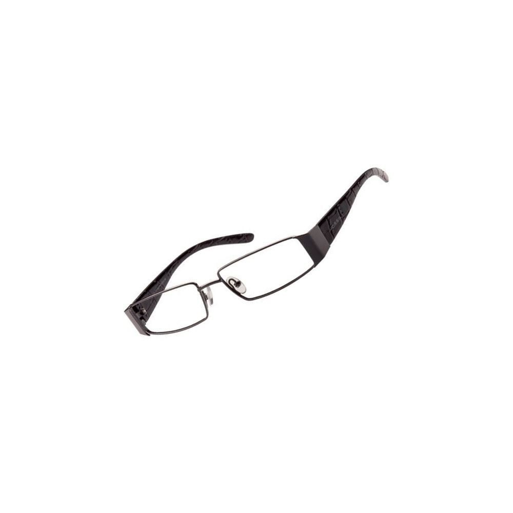 Brillengestell Korrektionsfassung Brille Metall Leder Gunmetal 52/15/140 - OF1129060