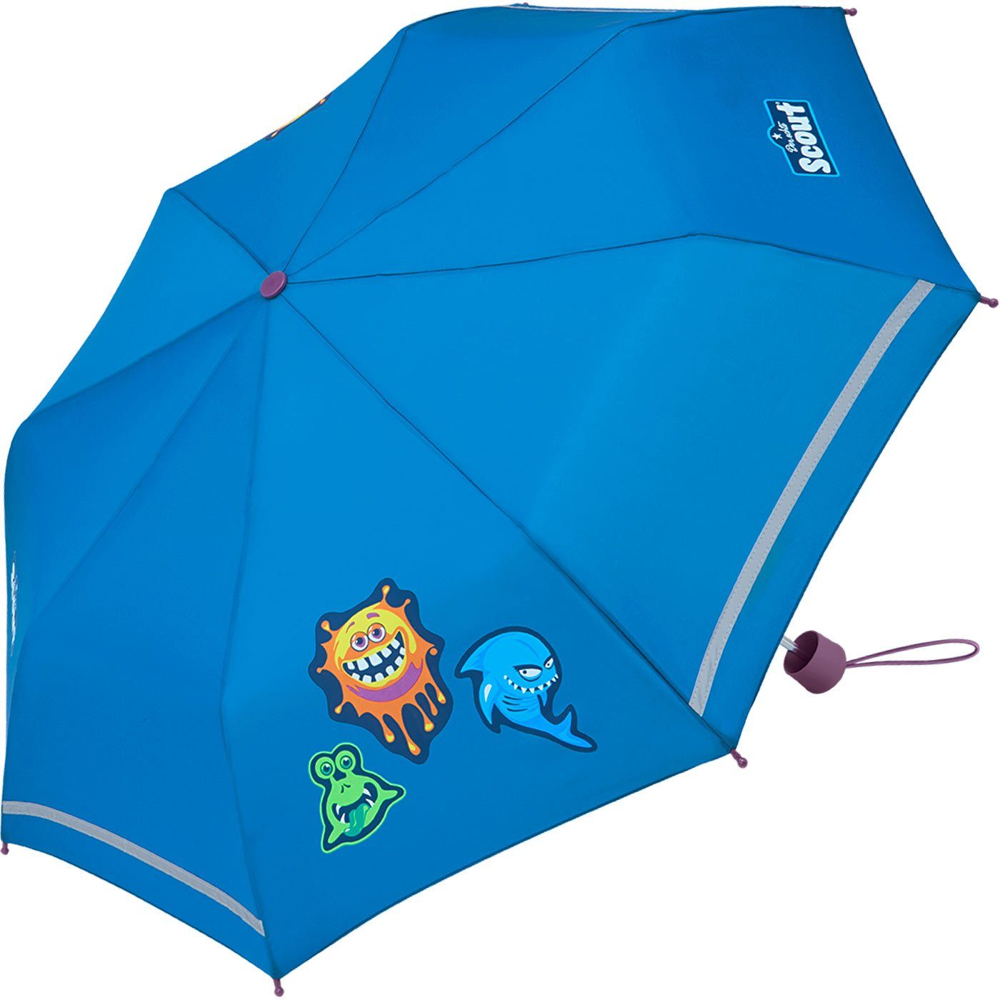 Mini Marke Kinder Kinder Kinderschirm, der Funny - für Taschenregenschirm Freaks und gemacht, Typ mit bedruckt, Regenschirm reflektierend extra Scout Scout, Taschenschirm leicht für