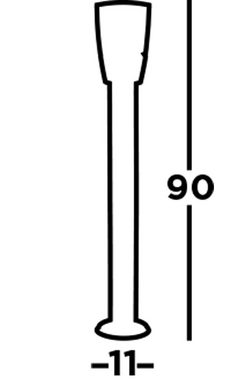 Licht-Erlebnisse Außen-Stehlampe NICHOLAS, ohne Leuchtmittel, 90 cm IP44 Modern Anthrazit Weiß E27