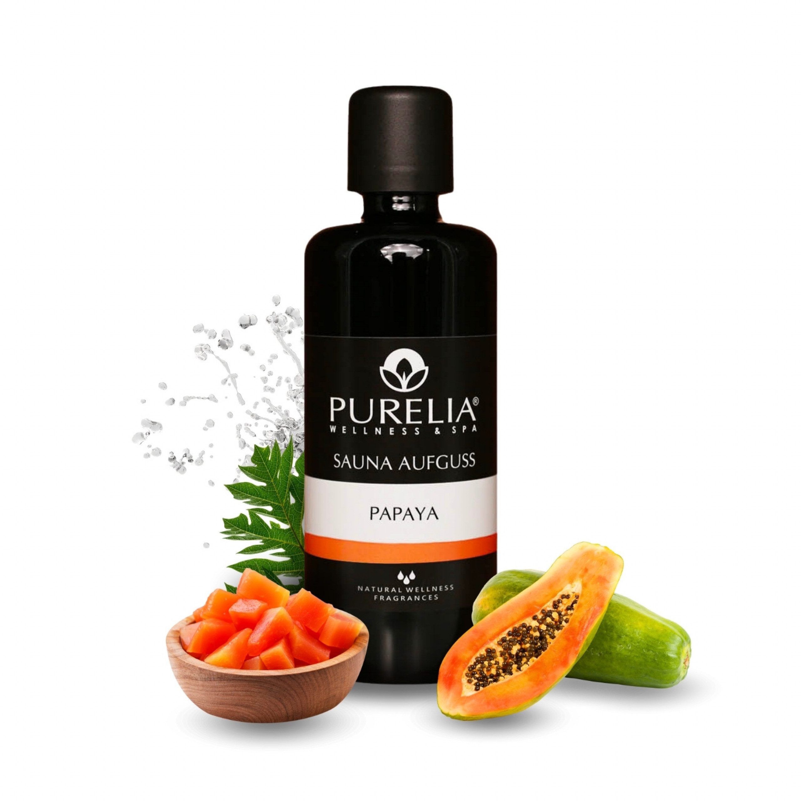 Purelia Aufgusskonzentrat PURELIA Saunaaufguss Konzentrat Papaya 100 ml natürlicher