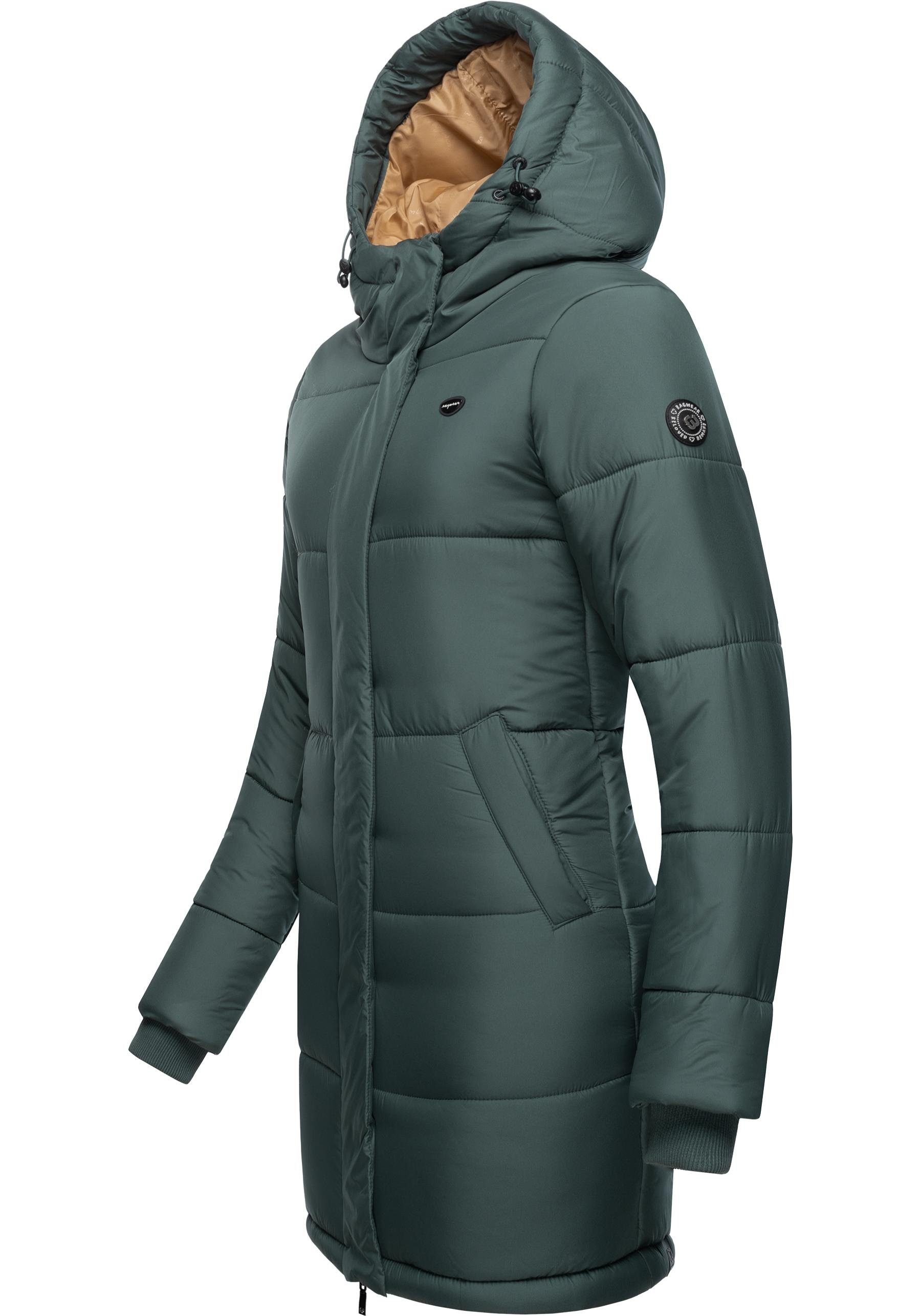 Ragwear Steppmantel Relive Long Remake lange Damen Steppjacke mit Kapuze günstig online kaufen