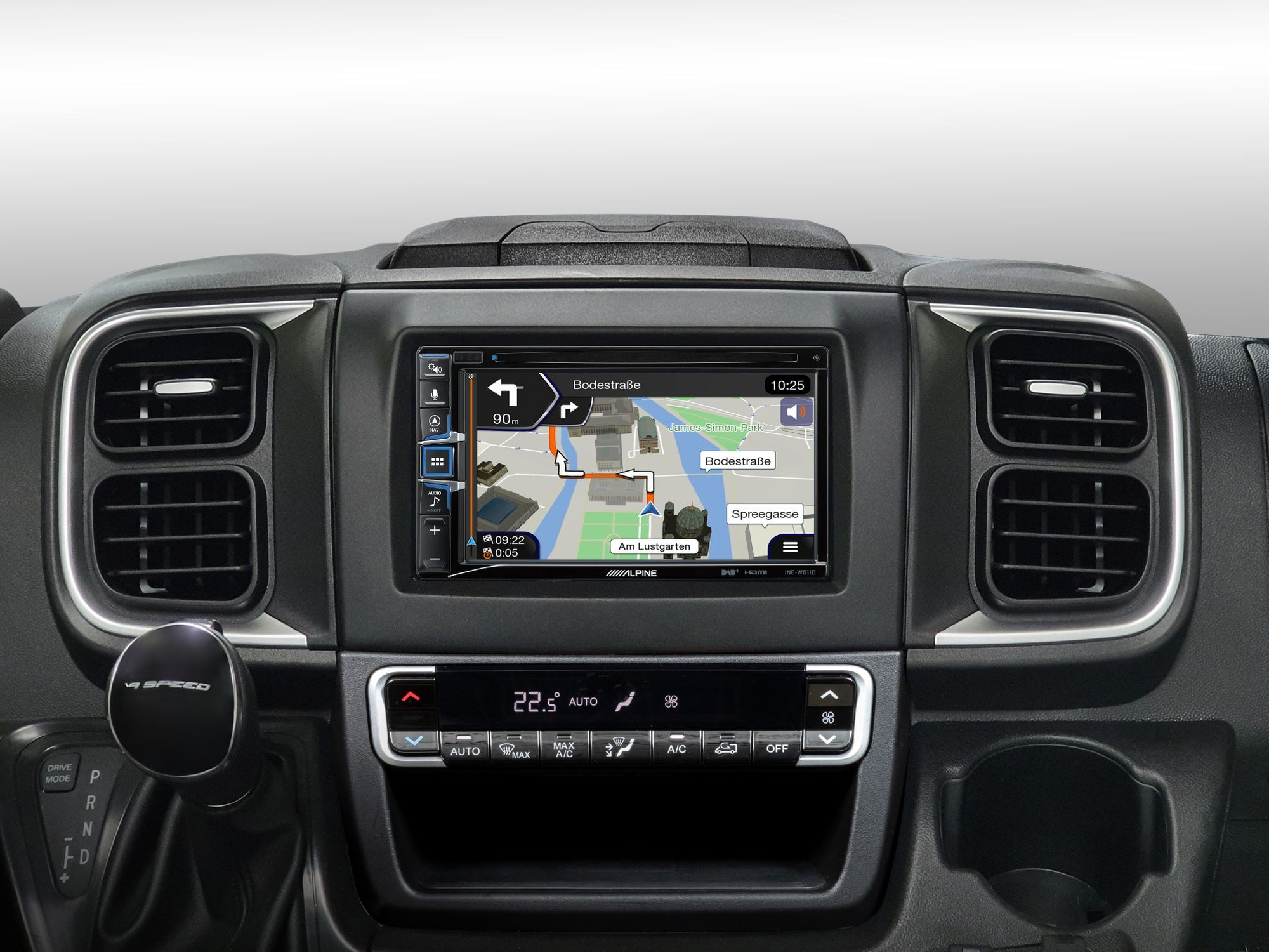 ALPINE INE-W611DU8 6,5-Zoll Navi Android Bluetooth für Fiat Ducato Serie 8 Autoradio (RDS, AUX-Eingang, USB, Abnehmbares Bedienteil, ID3tag, AM/FM Radio, Bluetooth, Touchscreen)