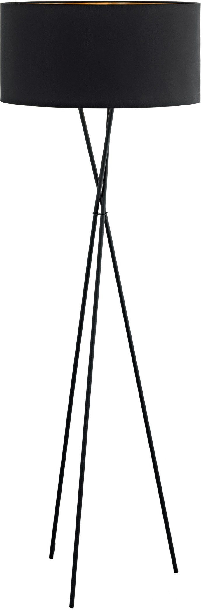 EGLO Stehlampe FONDACHELLI, ohne Leuchtmittel, weiß nickel / Ø51 x H151,5 cm / Hochwertige Stehlampe schwarz/kupferfarben