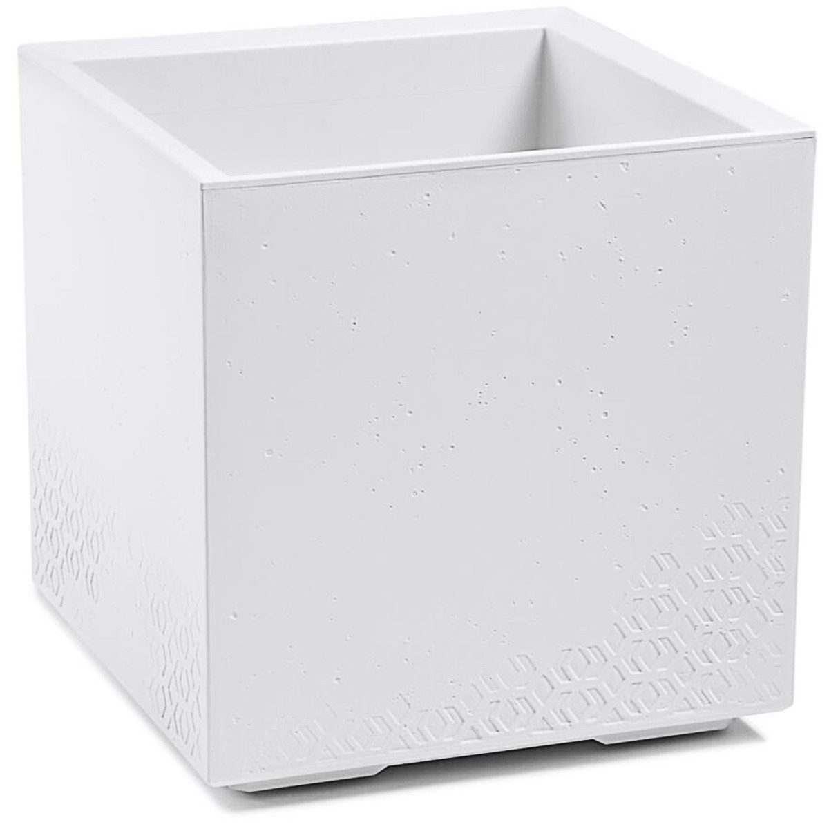 ONDIS24 Pflanzkübel Caro Beton Optik Blumenkübel mit Rollen aus Kunststoff 100% Recycled, frostsicher und UV-beständig