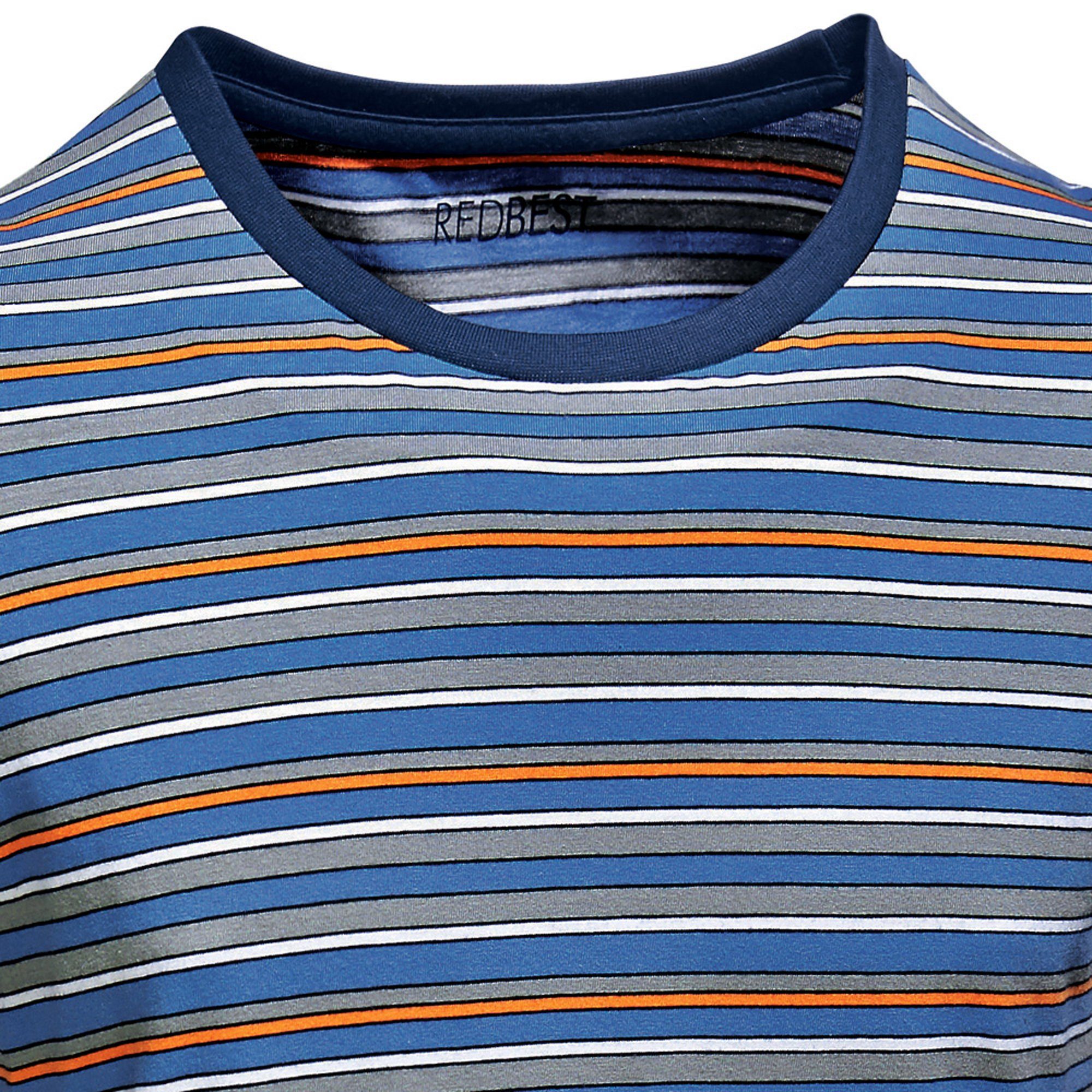REDBEST Pyjama Herren-Shorty Single-Jersey Streifen