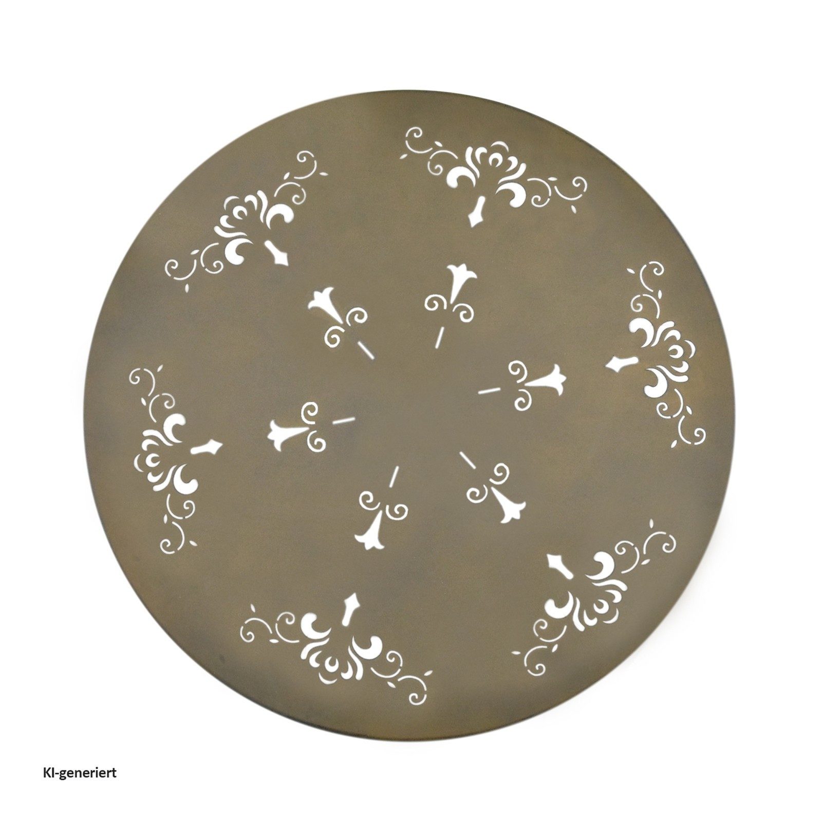 HTI-Living Gartentisch Runder nostalgischer Metalltisch Lily (Stück, 1-St., 1 Gartentisch), Gartentisch