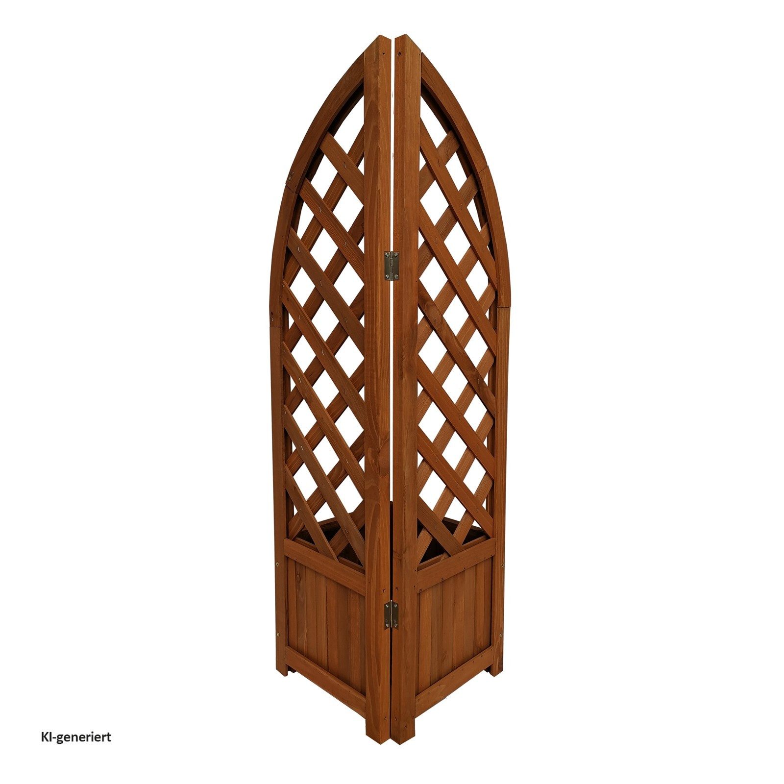 HTI-Living Pflanzkübel Pflanzkübel mit Rankgitter Heidi Braun (Stück, 1 St., 1x Pflanzkübel mit Rankgitter), Blumenkasten mit Spalier Holz
