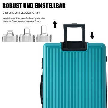 OKWISH Hartschalen-Trolley Reisekoffer, Handgepäck 4 Rollen, ABS-Material, 4 Rollen