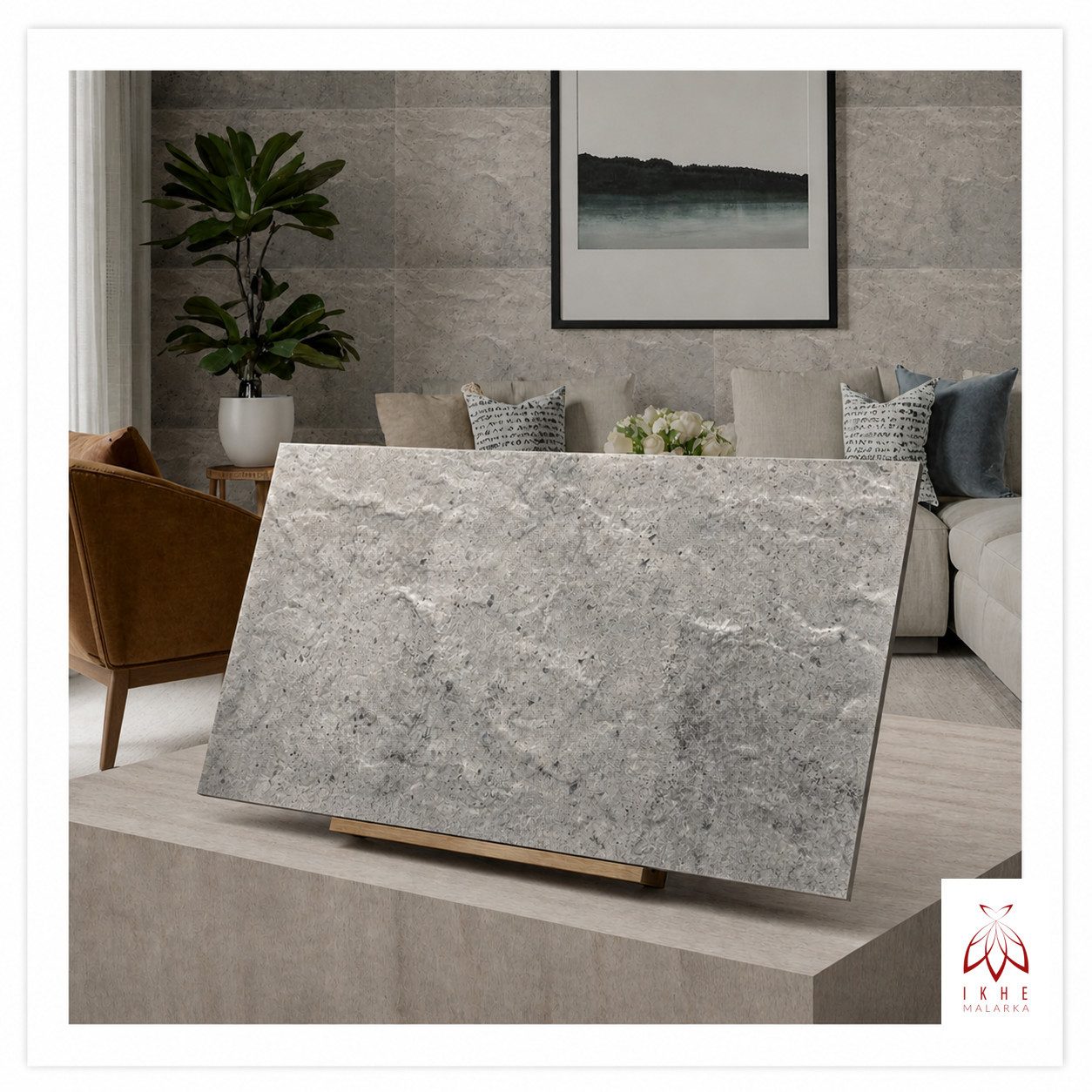 IKHEMalarka 3D Wandpaneel Betonoptik Marmor Ziegel aus Polystyrol Styropor XPS, BxL: 50,00x100,00 cm, 0,50 qm, (1 Stück, 0,5m) Deckenpaneelen - 3mm dick - 100x50cm