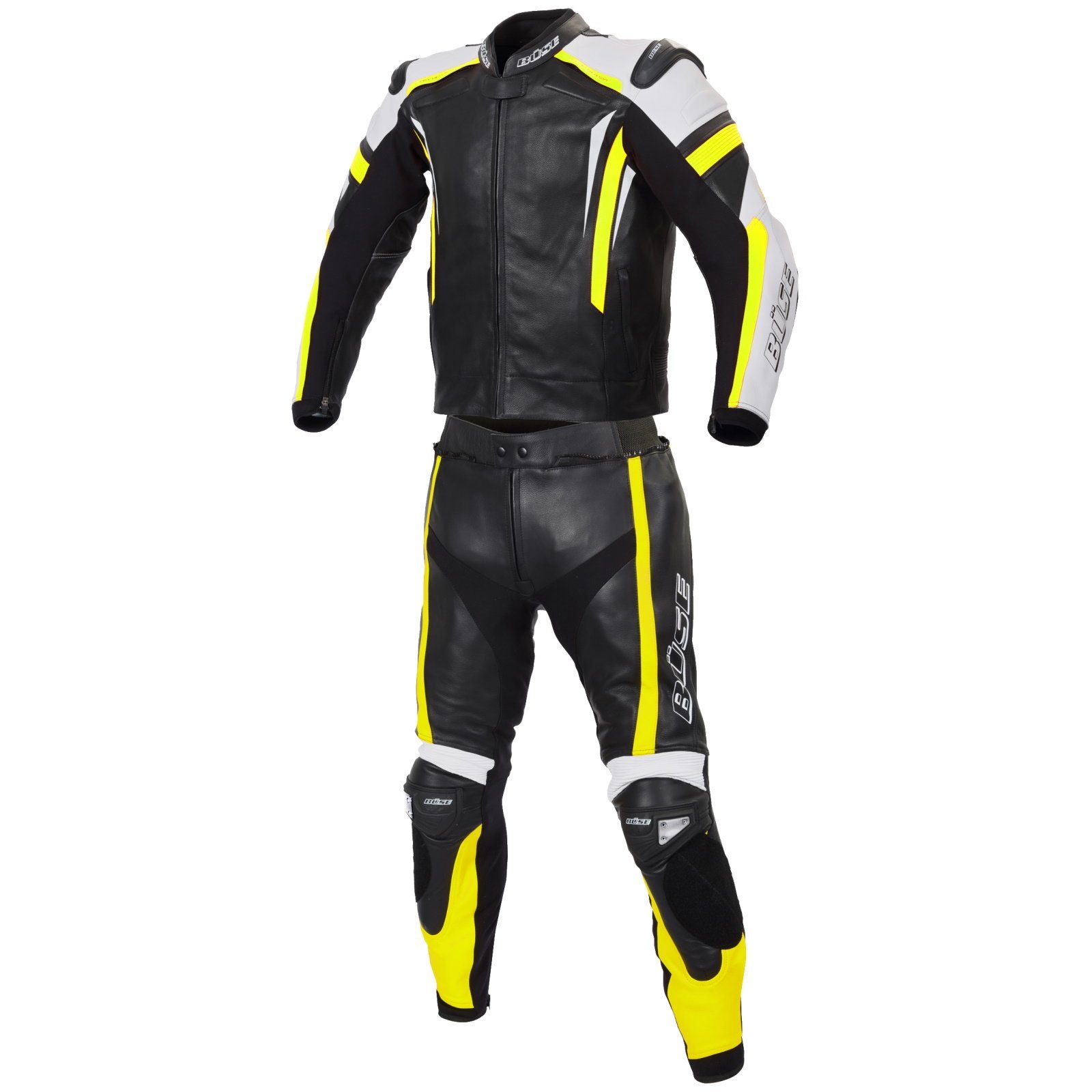 Motorradkombi Büse Track Lederkombi schwarz / gelb Damen