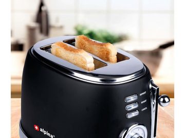 Alpina Toaster ALPINA Toaster, 850 W, 2 Scheibentoaster, schwarz
