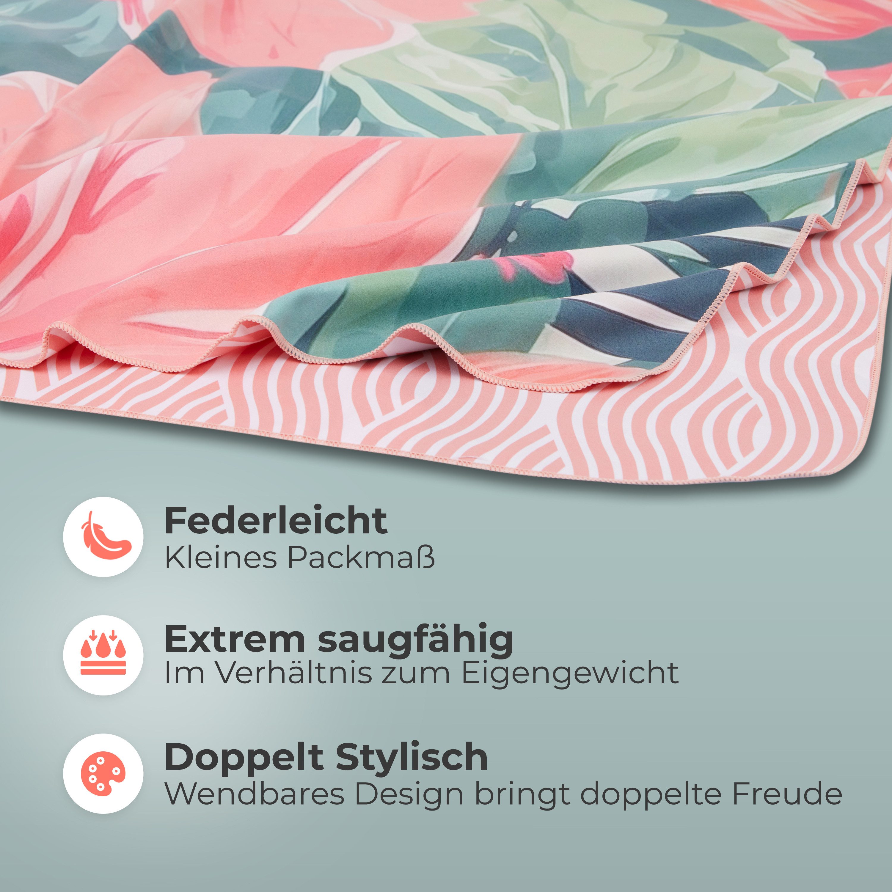 NirvanaShape Strandtuch Reise Handtuch Strandtuch XXL - Strandhandtuch, Mikrofaser Badetuch