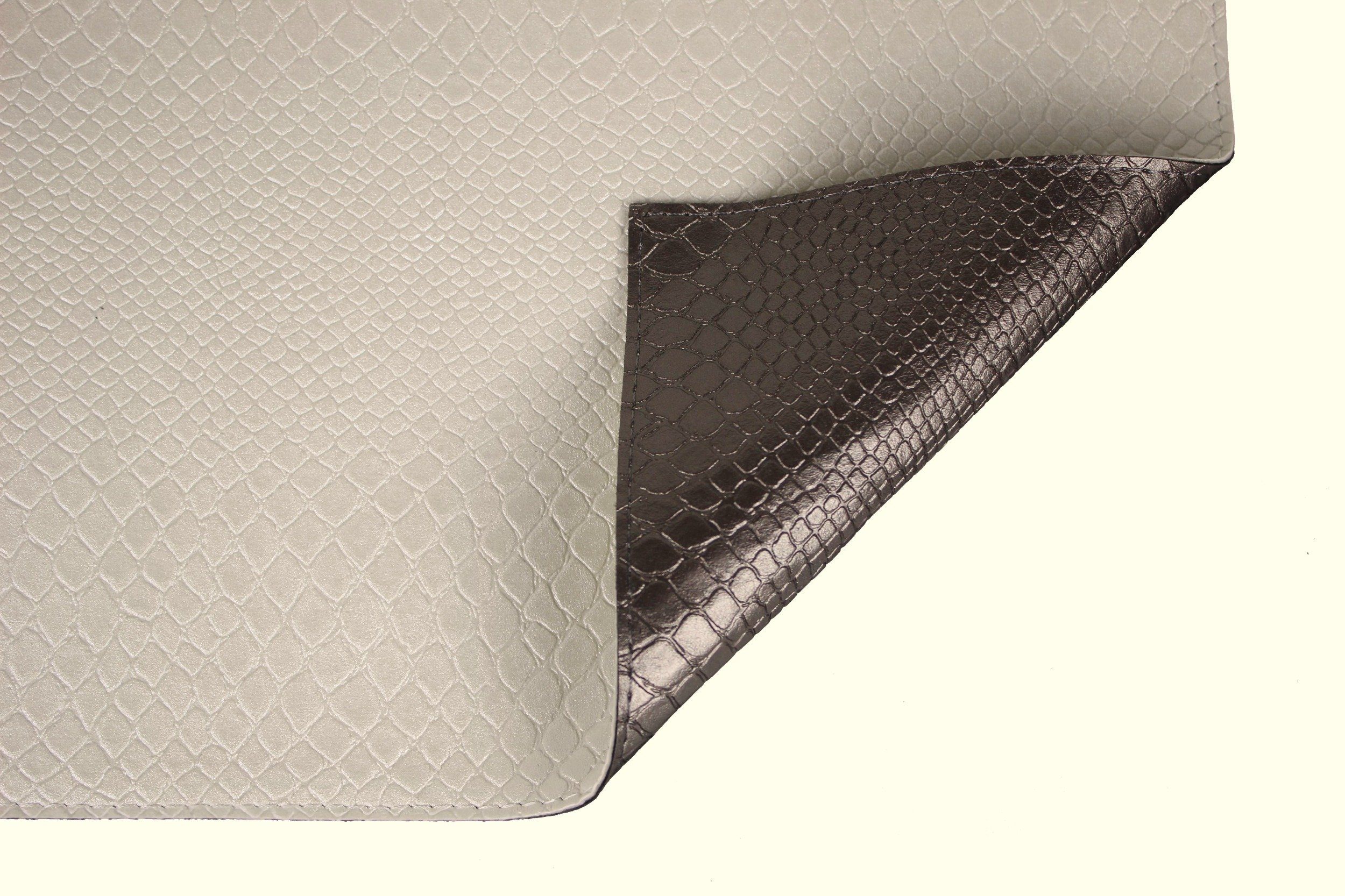 Signature Home Collection Platzset Tischset 6-er Set rechteckig Reptil Kunstleder 2-farbig, (Set, 6-St., Tischset 6-er Set Kunstleder 45 x 33 cm), Kunstleder: pflegeleicht & abwischbar, zweifarbig