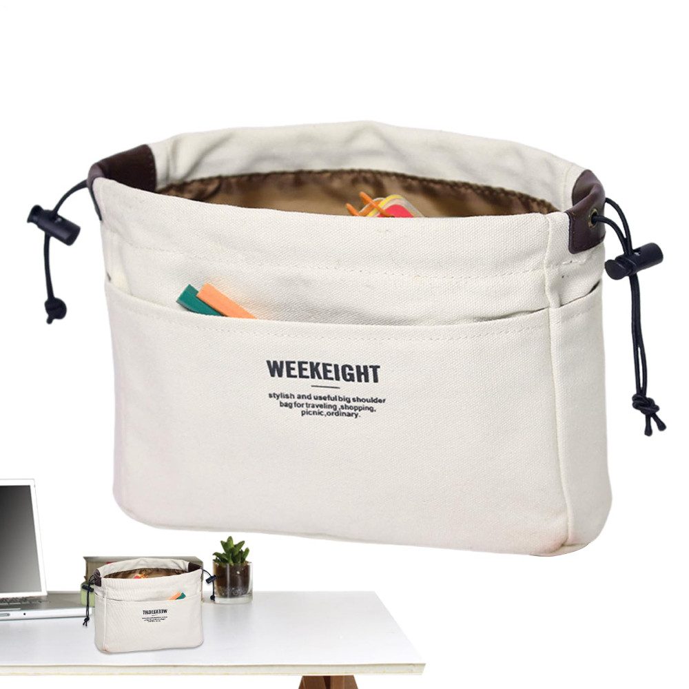 Blusmart Beuteltasche Kordelzug Canvas Aufbewahrungsorganisatoren (Multi-Taschen Liner Bag, Leichte tragbare Reise-Aufbewahrungstasche), Für den Einsatz im Freien, auf Reisen und im täglichen Gebrauch