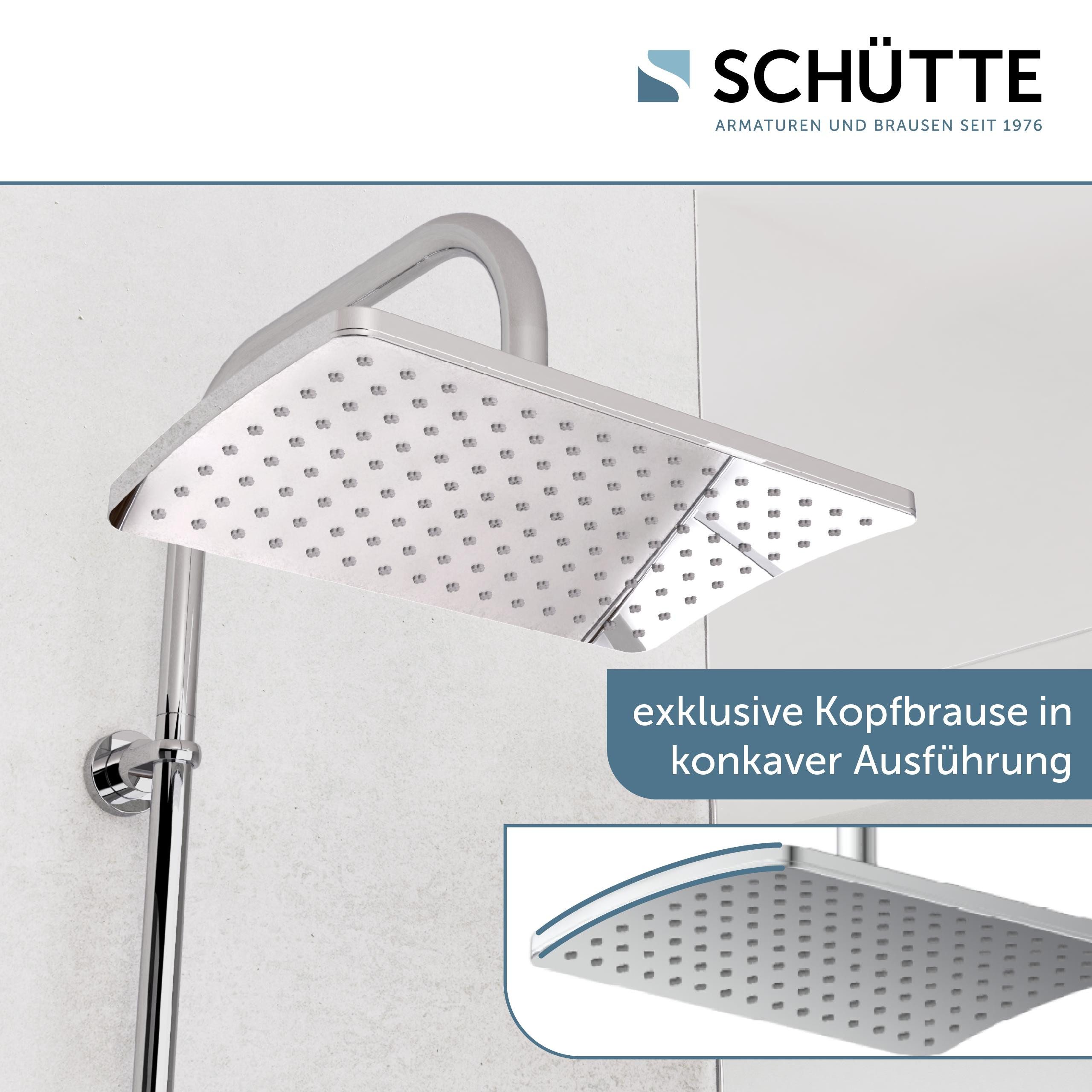 Schütte Brausegarnitur Mallorca, Höhe 97 cm, 3 Strahlart(en), Duschsystem mit Kopfbrause und Handbrause