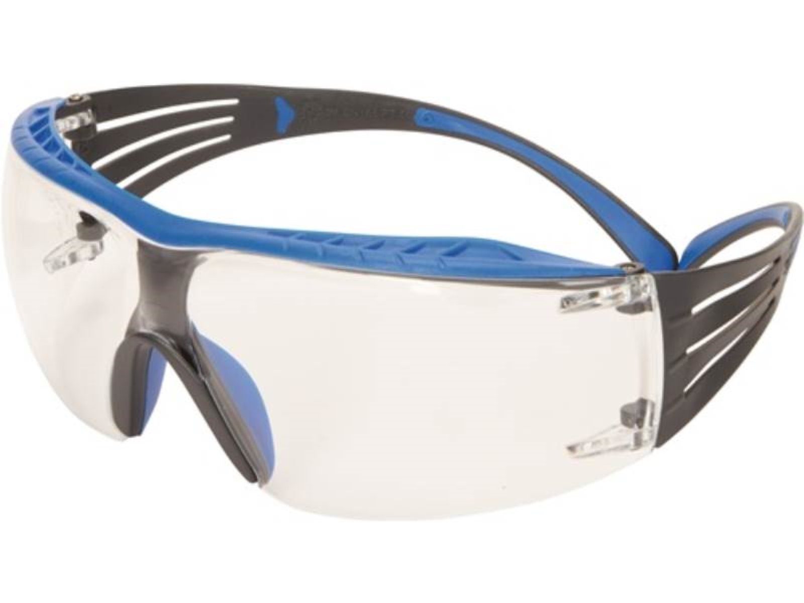 SF401 3 Schutzbrille Bügel SecureFit blau/grau,Scheibe Arbeitsschutzbrille 3M 166 klar EN PC