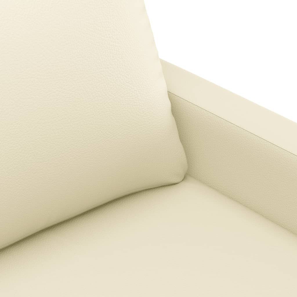 Creme vidaXL 2-tlg. Sofa Sofagarnitur Kunstleder Kissen mit