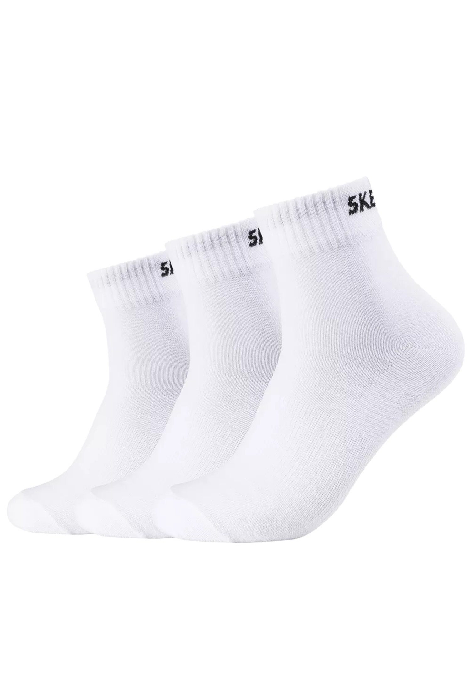 Skechers Kurzsocken Unisex 3p Basic Quarter Mesh Ventilation (3-Paar) White