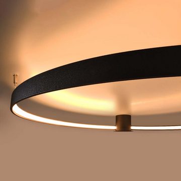 etc-shop LED Deckenleuchte, LED-Leuchtmittel fest verbaut, Warmweiß, Deckenlampe Design Deckenleuchte Wohnzimmerlampe LED Ring weiß