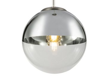meineWunschleuchte LED Pendelleuchte, LED wechselbar, warmweiß, ausgefallene Glas-kugel hängend für über-n Esstisch & Kochinsel, Ø25cm