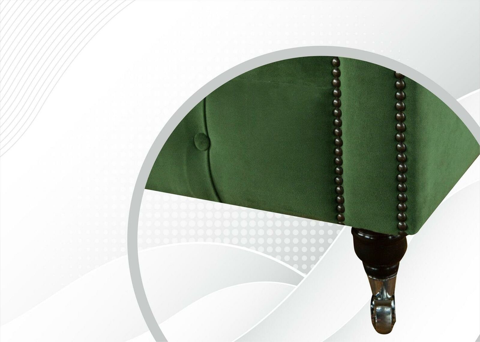 JVmoebel 2 Textil Modern Sitzer Zweisitzer Neu Grün Chesterfield-Sofa, Chesterfield Möbel Luxus Design Sofa