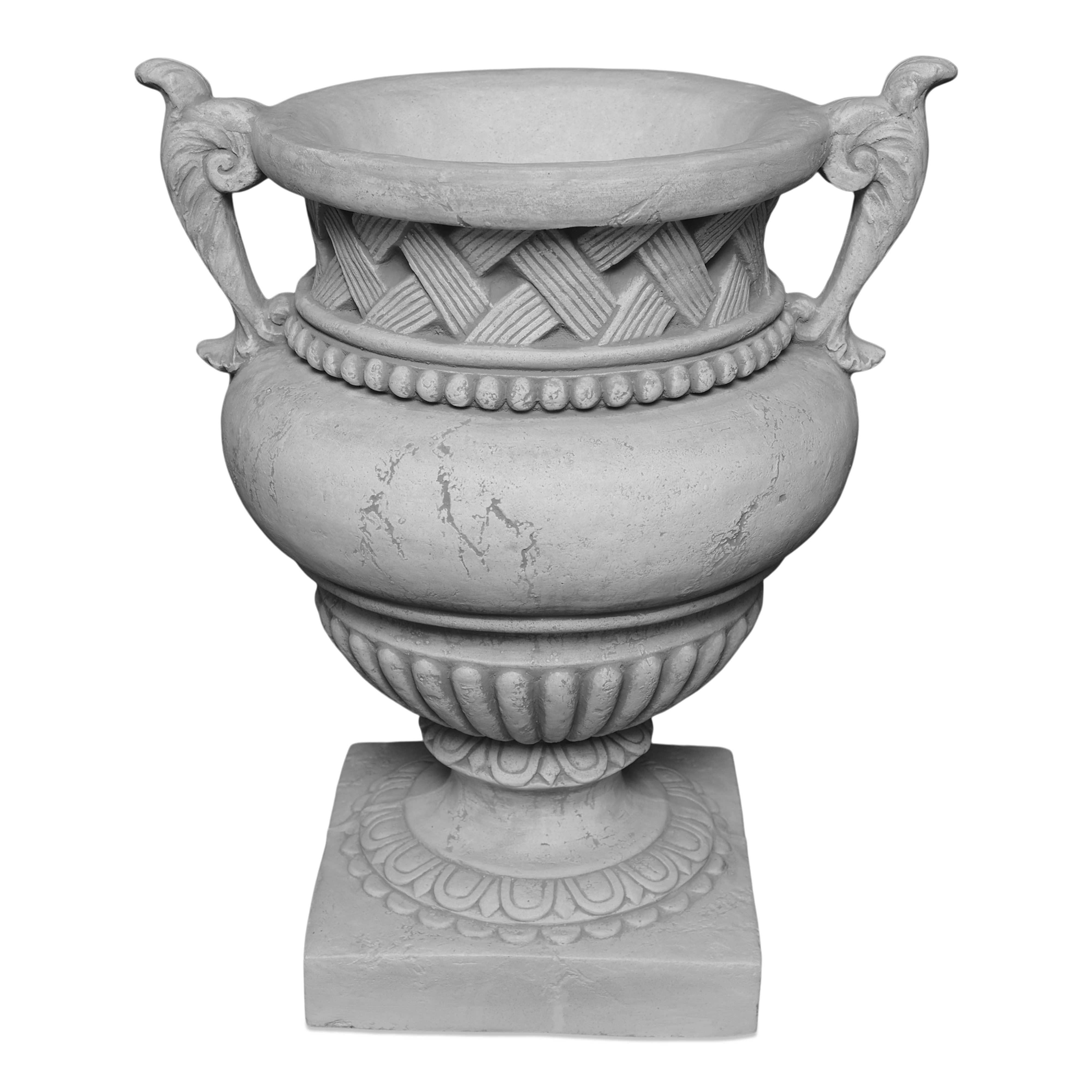 gartendekoparadies.de Pflanzkübel Blumentopf Pflanzgefäß Steinguss 53 cm 43 kg, Frostsicher