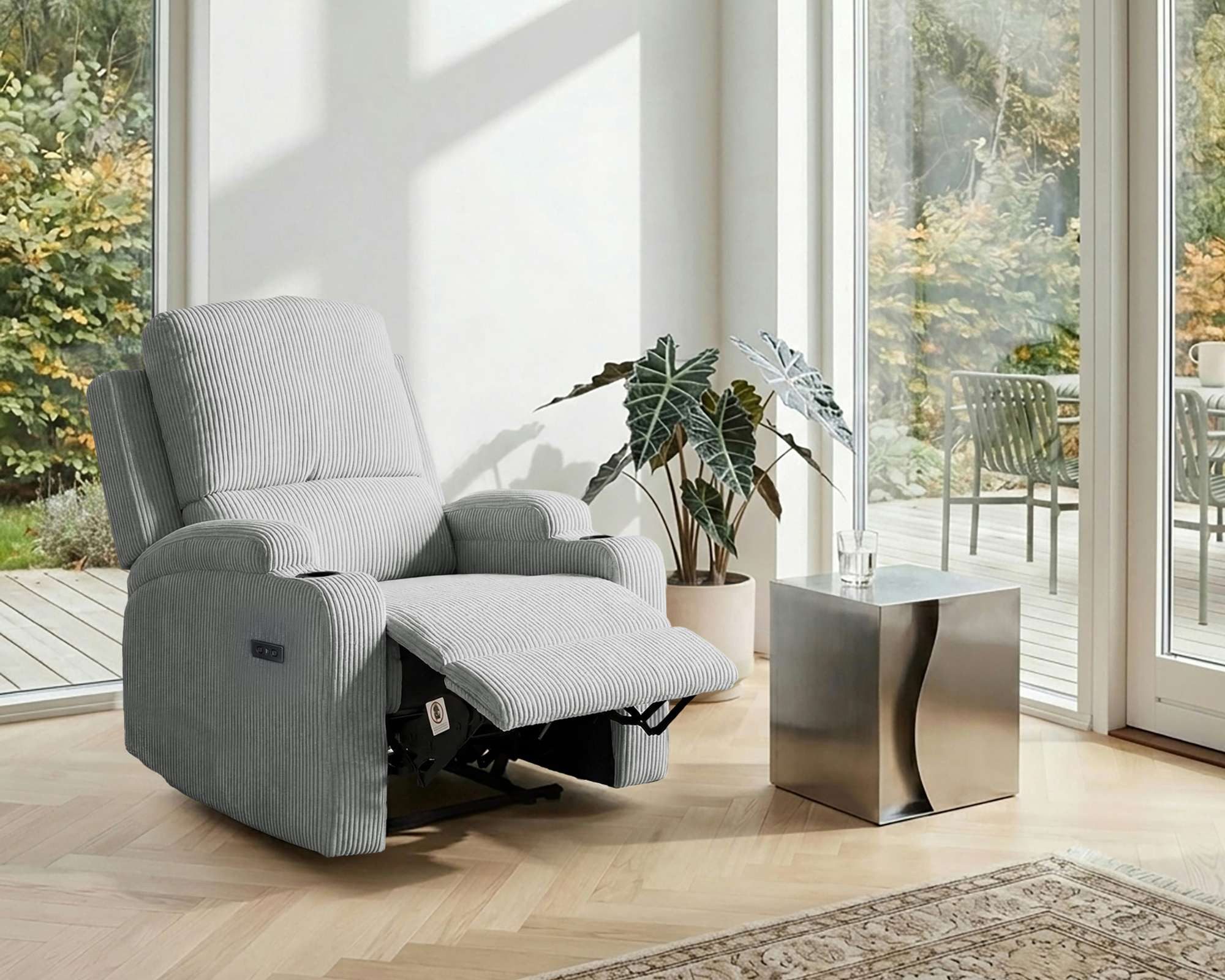 OTTO home Relaxsessel NAPORI Cord, Kinosessel, Multimedia-Sessel, TV-Sessel mit manueller u elektrischer Relaxfunktion u. Getränkehalter