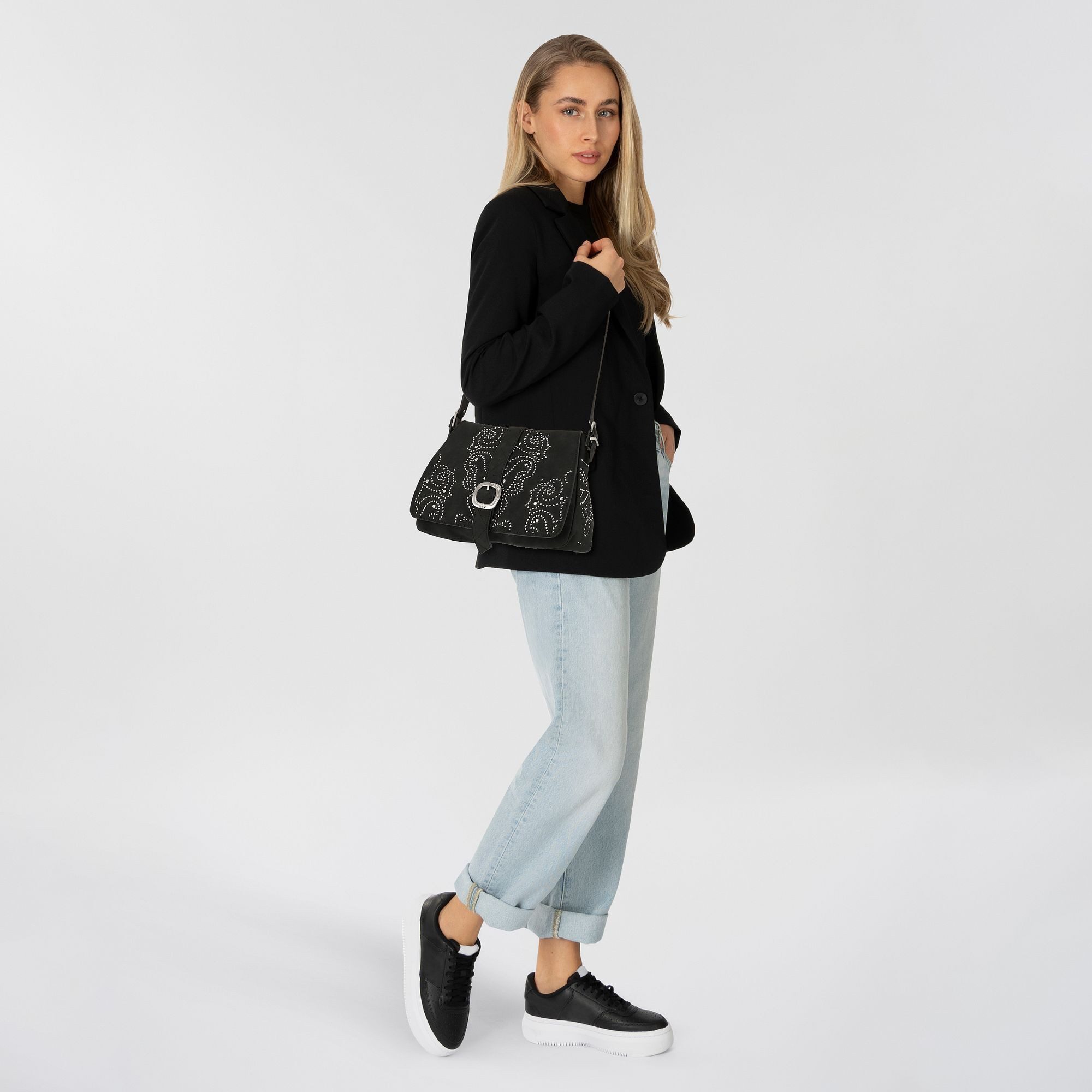 Desigual Schultertasche Poker Face, Polyurethan