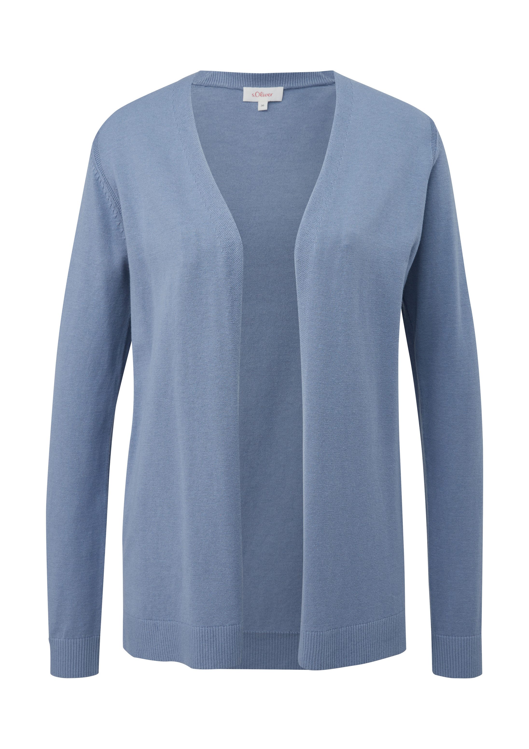s.Oliver Cardigan Strickjacke Strickjacke aus Baumwoll-Viskosemix