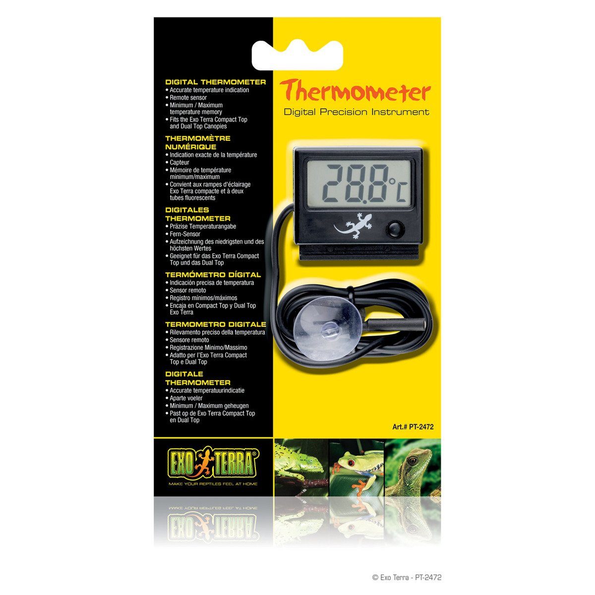 Exo Terra Terrarium-Klimasteuerung LED Thermometer mit Messfühler