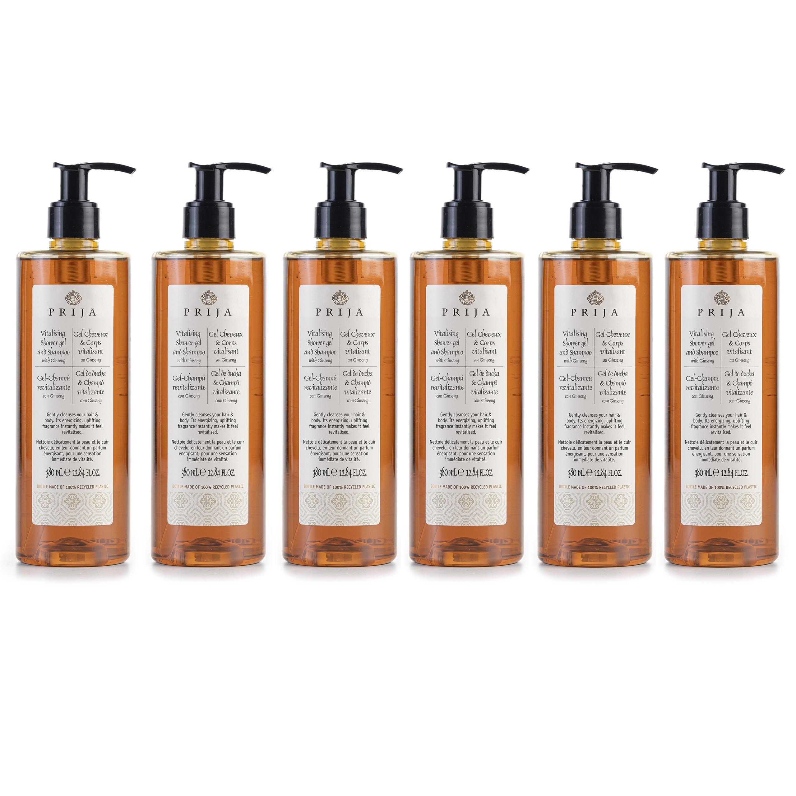 PRIJA Duschgel PRIJA 2in1-Flüssigshampoo und Duschgel mit Ginseng-Extrakt, vegan