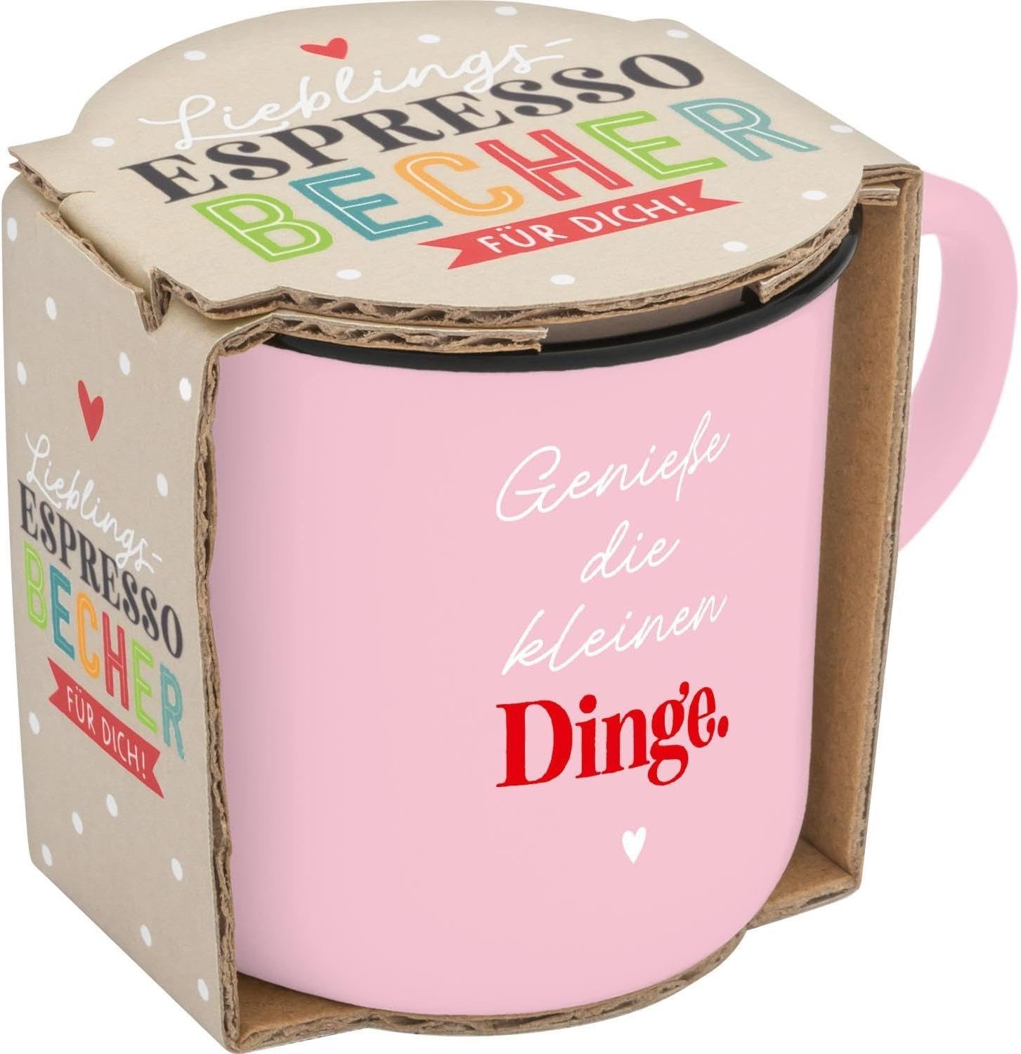 Sheepworld Tasse Espressotasse Espresso Kaffee Tasse Emailleoptik Geschenk Sheepworld, Porzellan