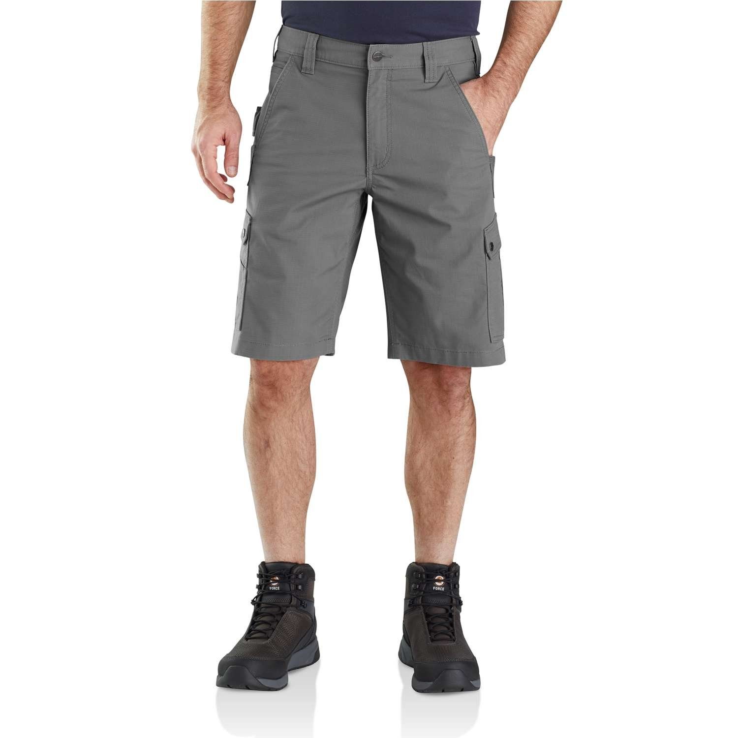 Carhartt Cargoshorts RIPSTOP CARGO WORK steel mehrere SHORT Utility-Taschen (1-tlg)