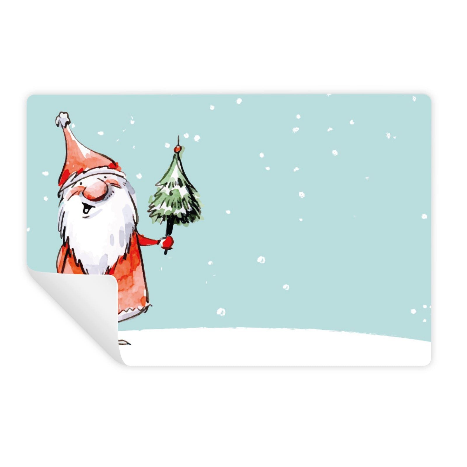 Logbuch-Verlag Aufkleber 25 Weihnachtsaufkleber Nikolaus - zum Beschriften 7,4 x 5,2 cm