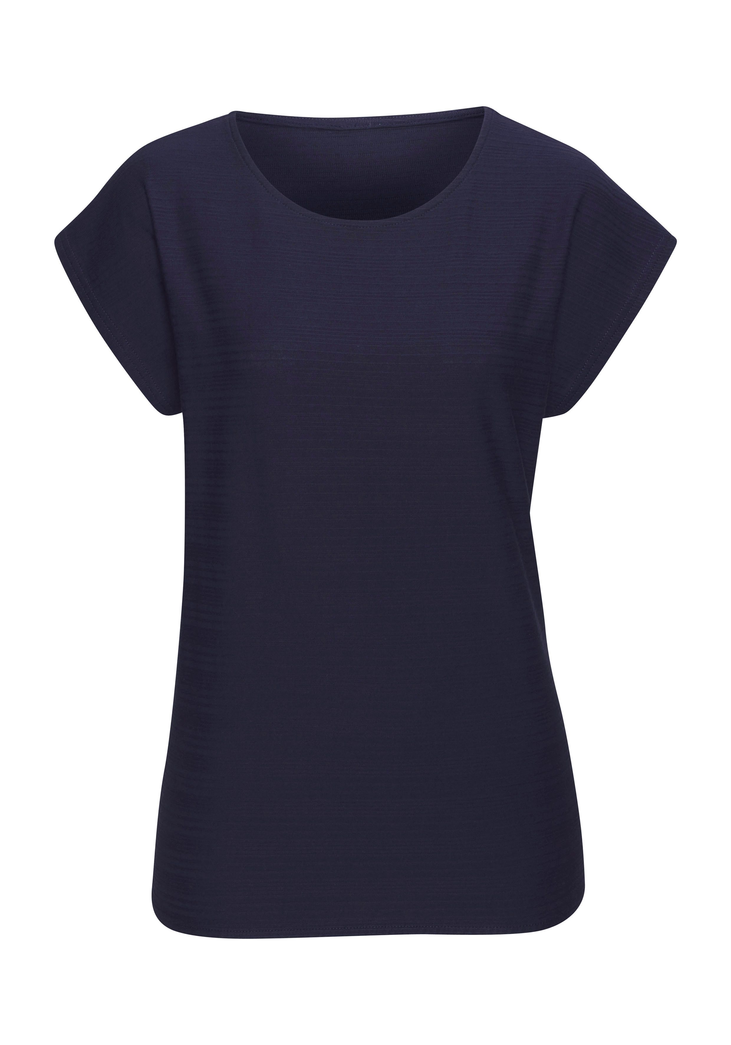 Vivance by Lascana Kurzarmshirt (2er-Pack) mit modischer Streifenstruktur aus reiner Baumwolle – Bild 5 von 5